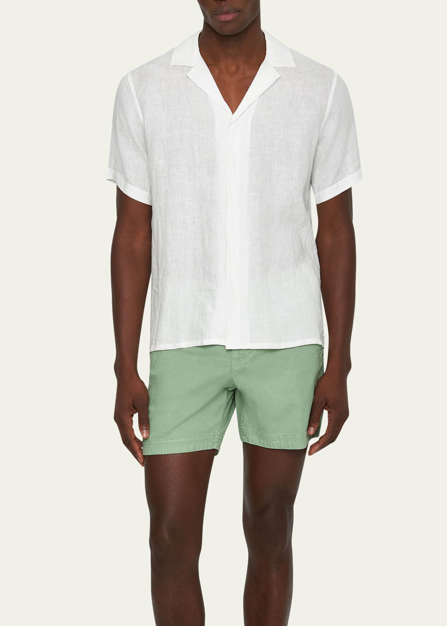 Orlebar Brown Men's Maitan Linen Camp Shirt Image 2 of 4