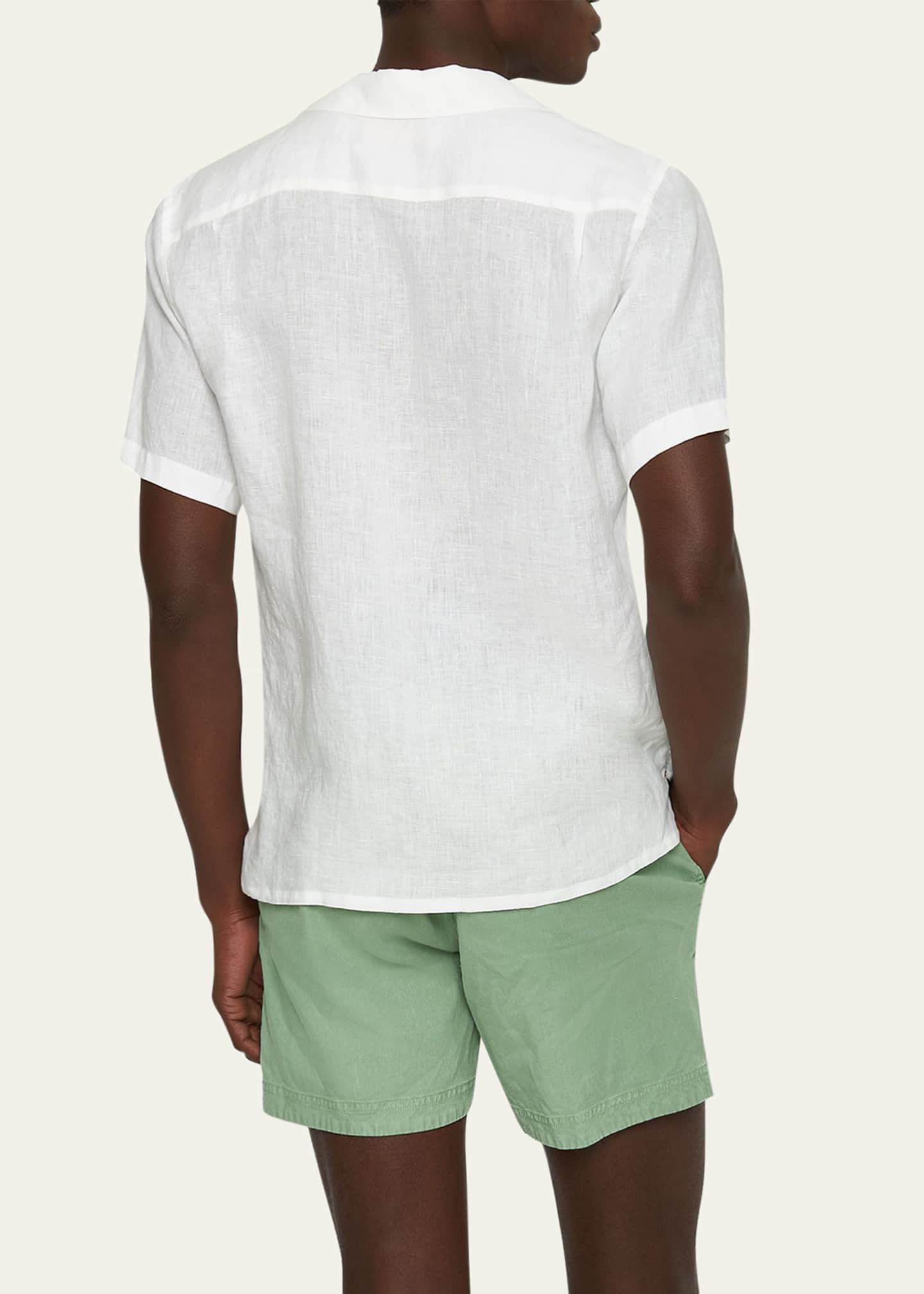 Orlebar Brown Men's Maitan Linen Camp Shirt Image 3 of 4