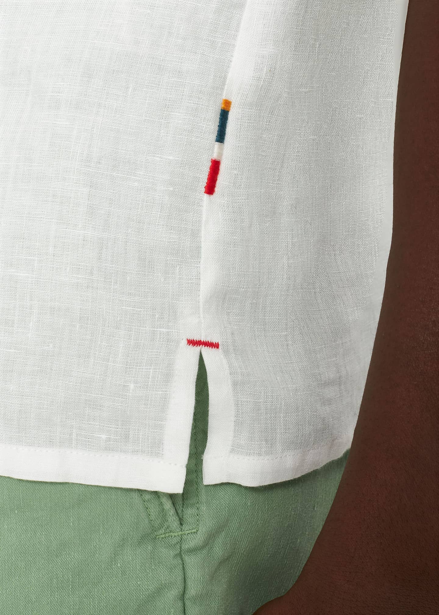 Orlebar Brown Men's Maitan Linen Camp Shirt Image 4 of 4