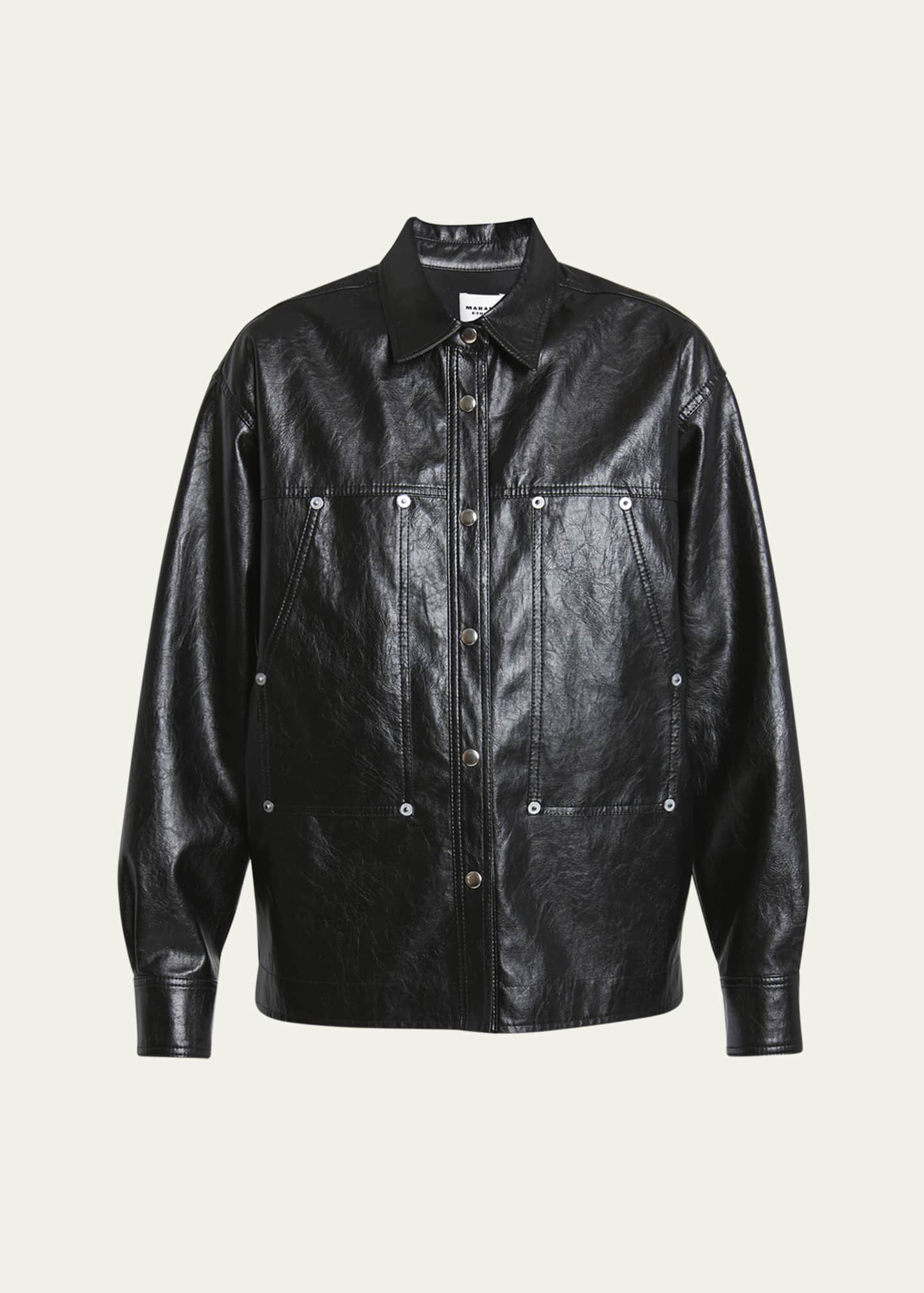 Isabel marant leather shirt shop