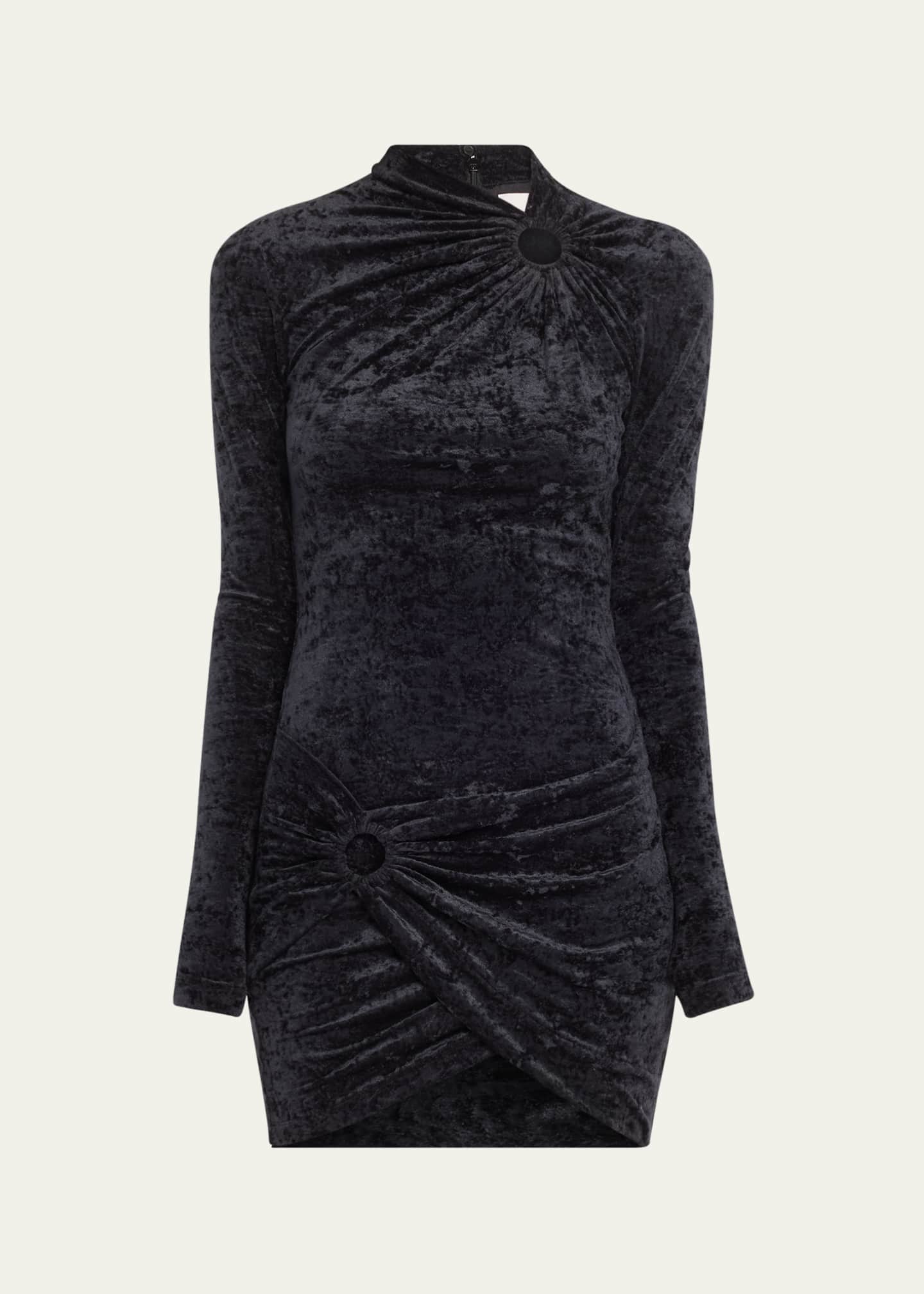 Etoile Isabel Marant Havana Crushed Velvet Mini Dress Image 1 of 5