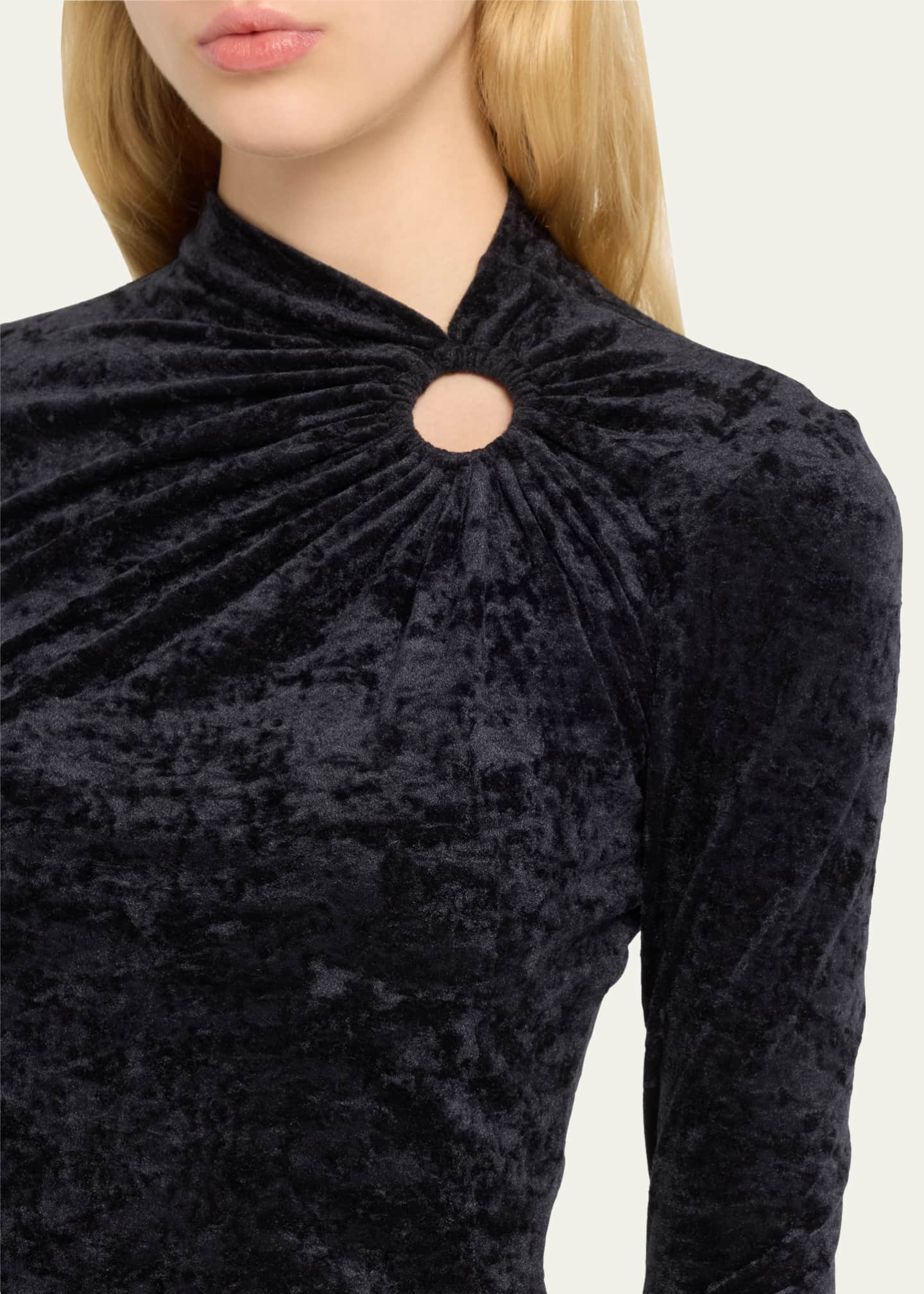 Etoile Isabel Marant Havana Crushed Velvet Mini Dress Image 5 of 5