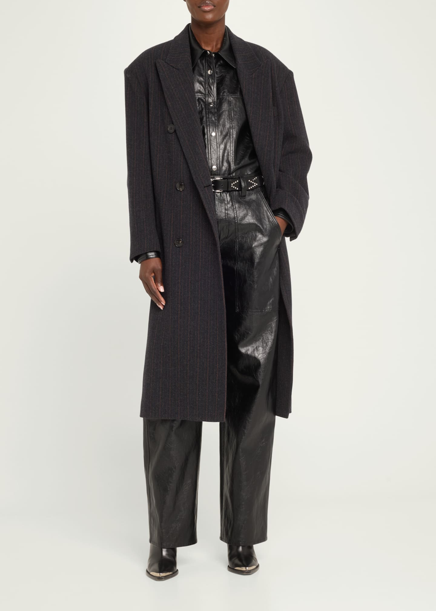 Etoile Isabel Marant Lexana Stripe Top Coat Image 2 of 5
