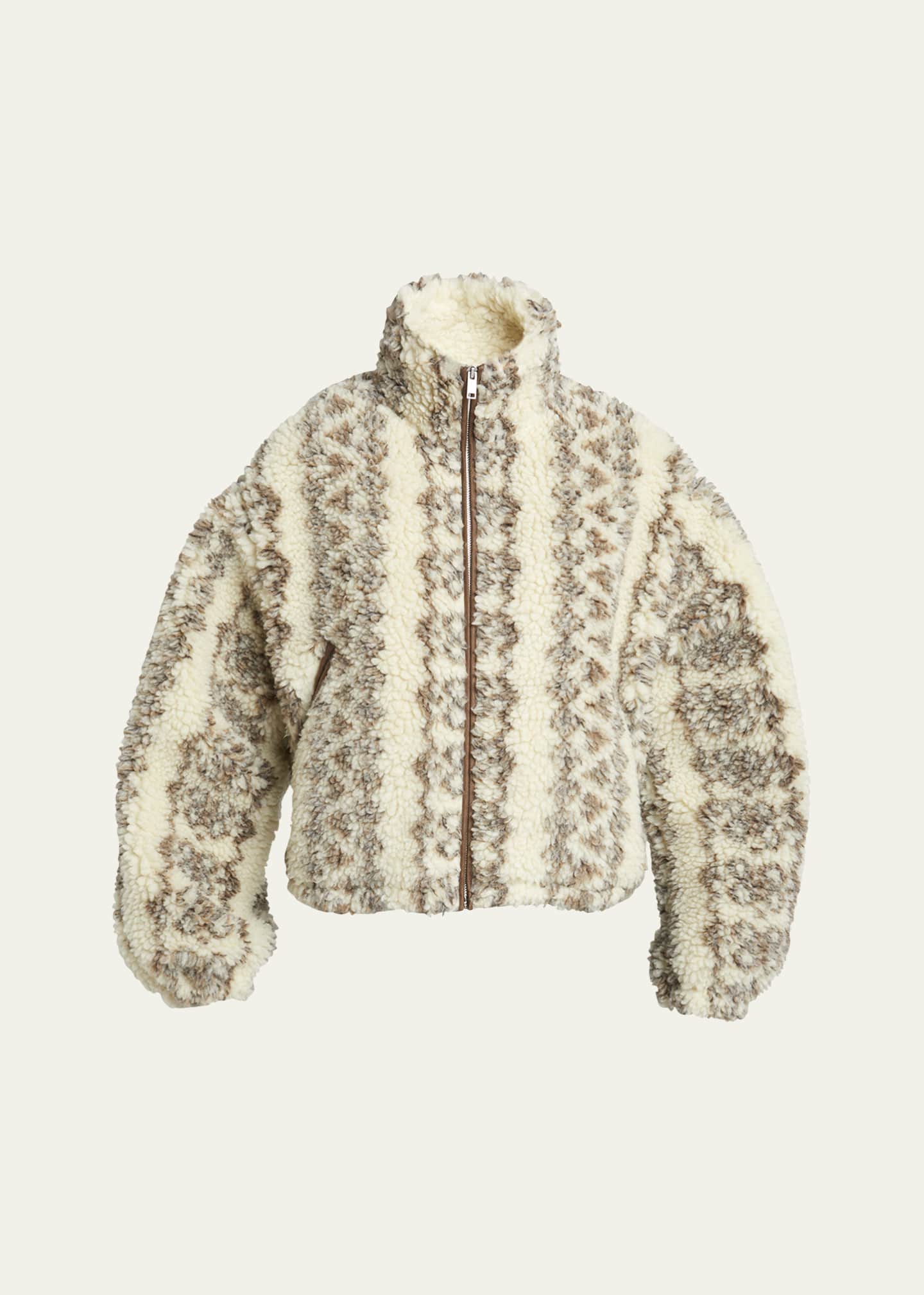 Etoile Isabel Marant Mackensy Fuzzy Zip Front Jacket Bergdorf Goodman