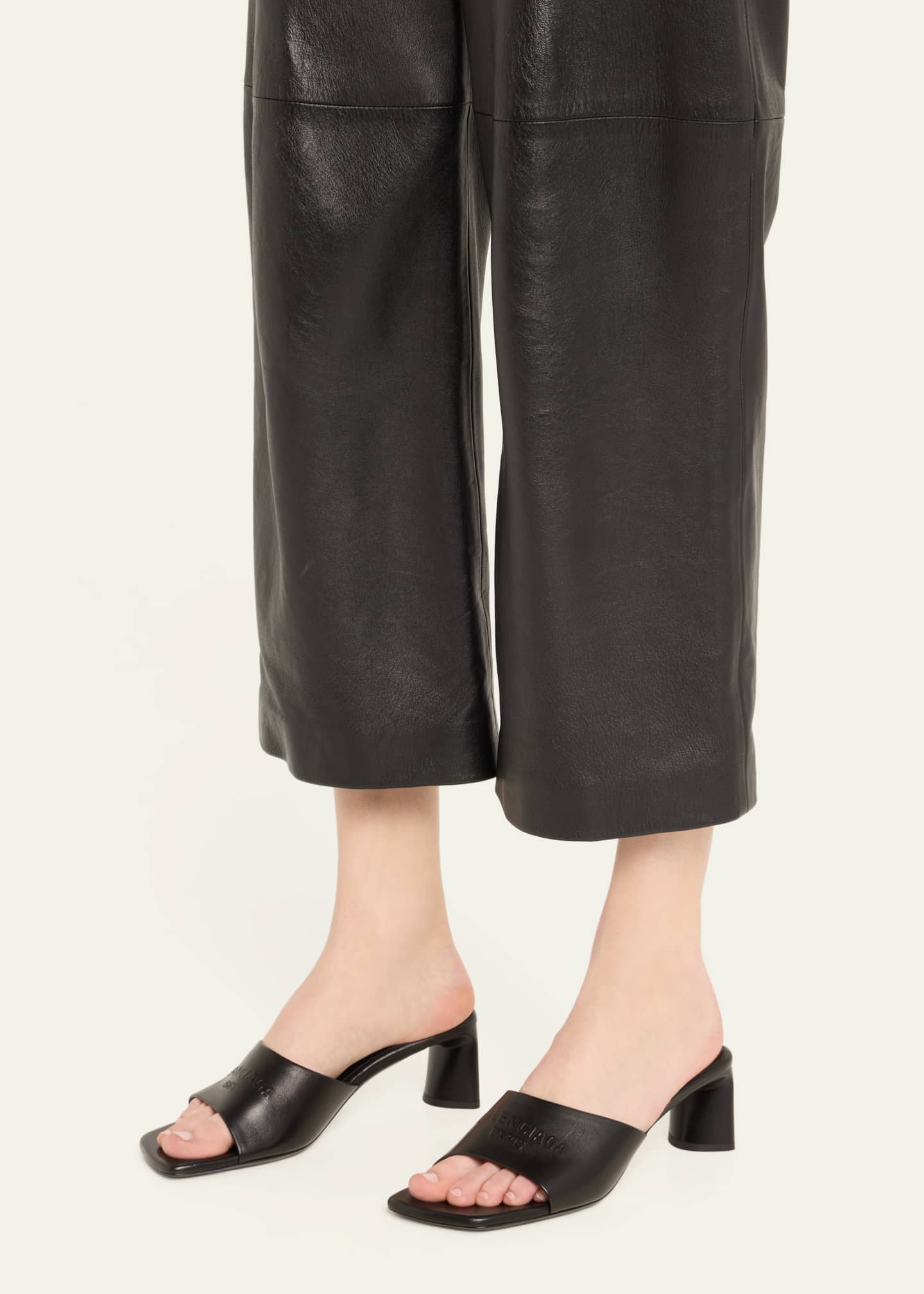 Balenciaga Women s Dutyfree Slide Sandal Black Sandal Heels 6