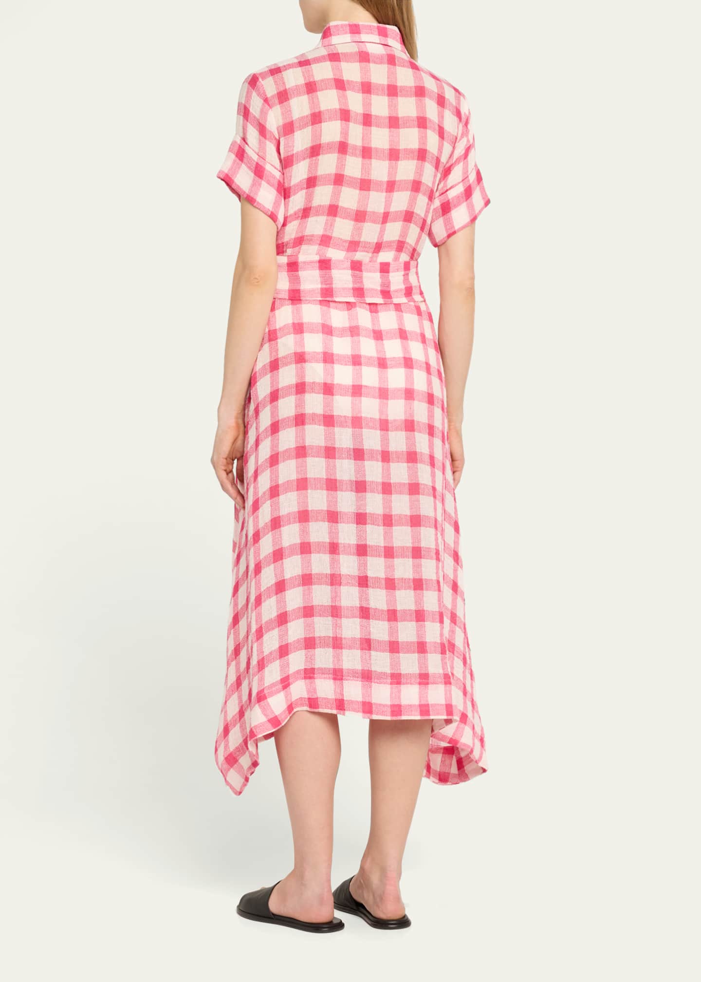 Lisa Marie Fernandez Gingham Gauze Classic Shirtdress Image 3 of 5