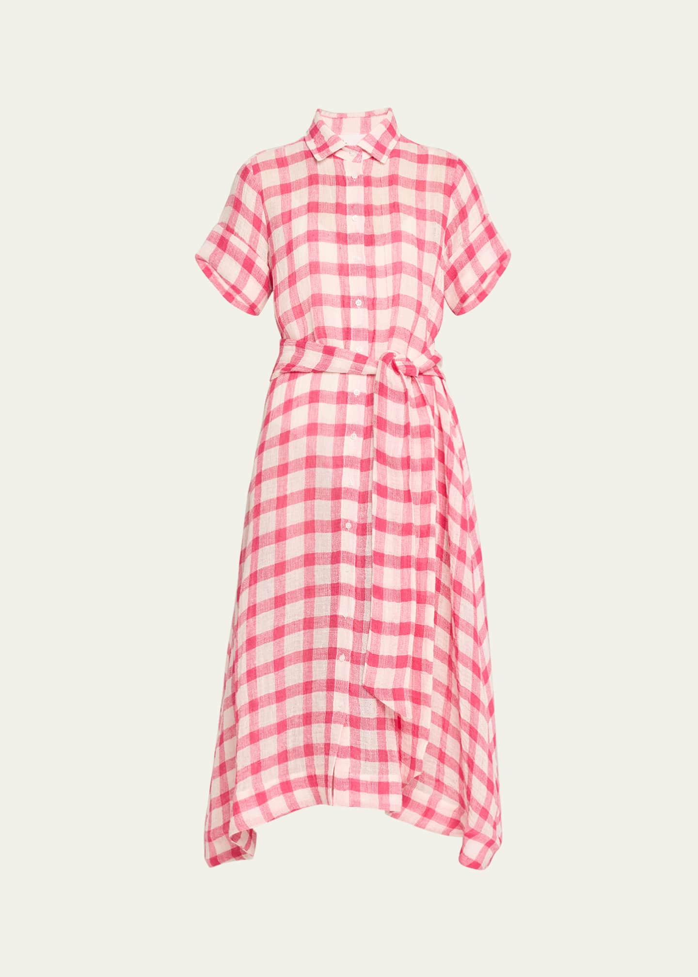 Lisa Marie Fernandez Gingham Gauze Classic Shirtdress Image 1 of 5