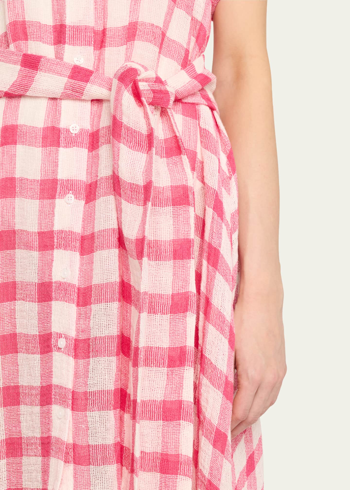 Lisa Marie Fernandez Gingham Gauze Classic Shirtdress Image 5 of 5