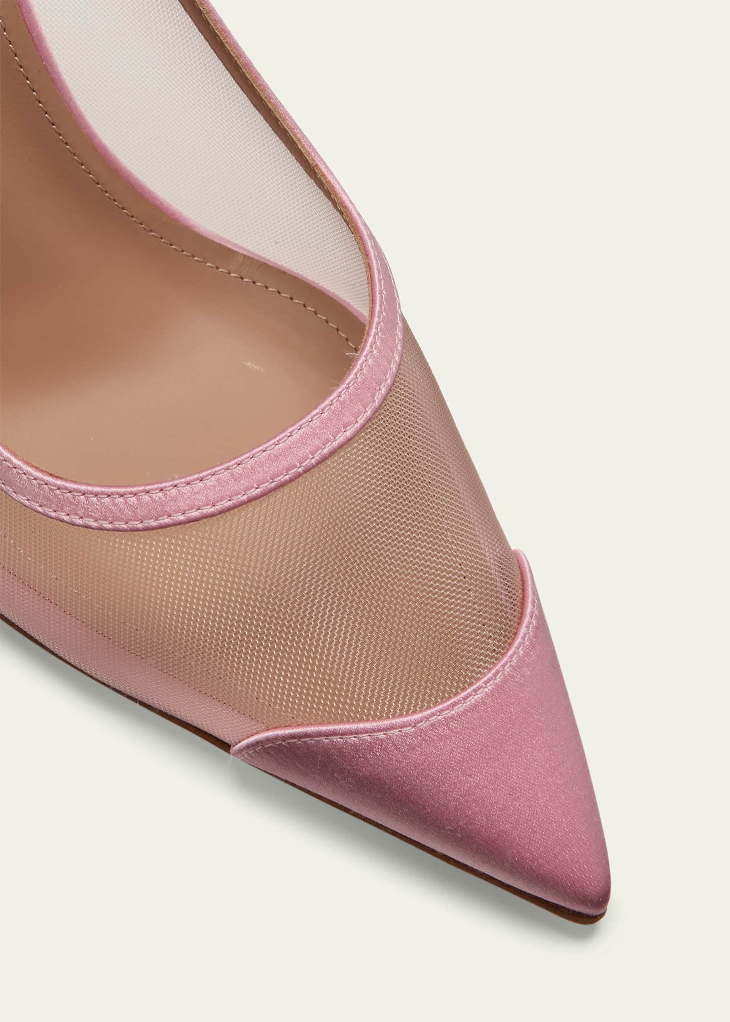 Malone Souliers x Tabitha Simmons Liberty Satin Mesh Stiletto Pumps Image 5 of 5