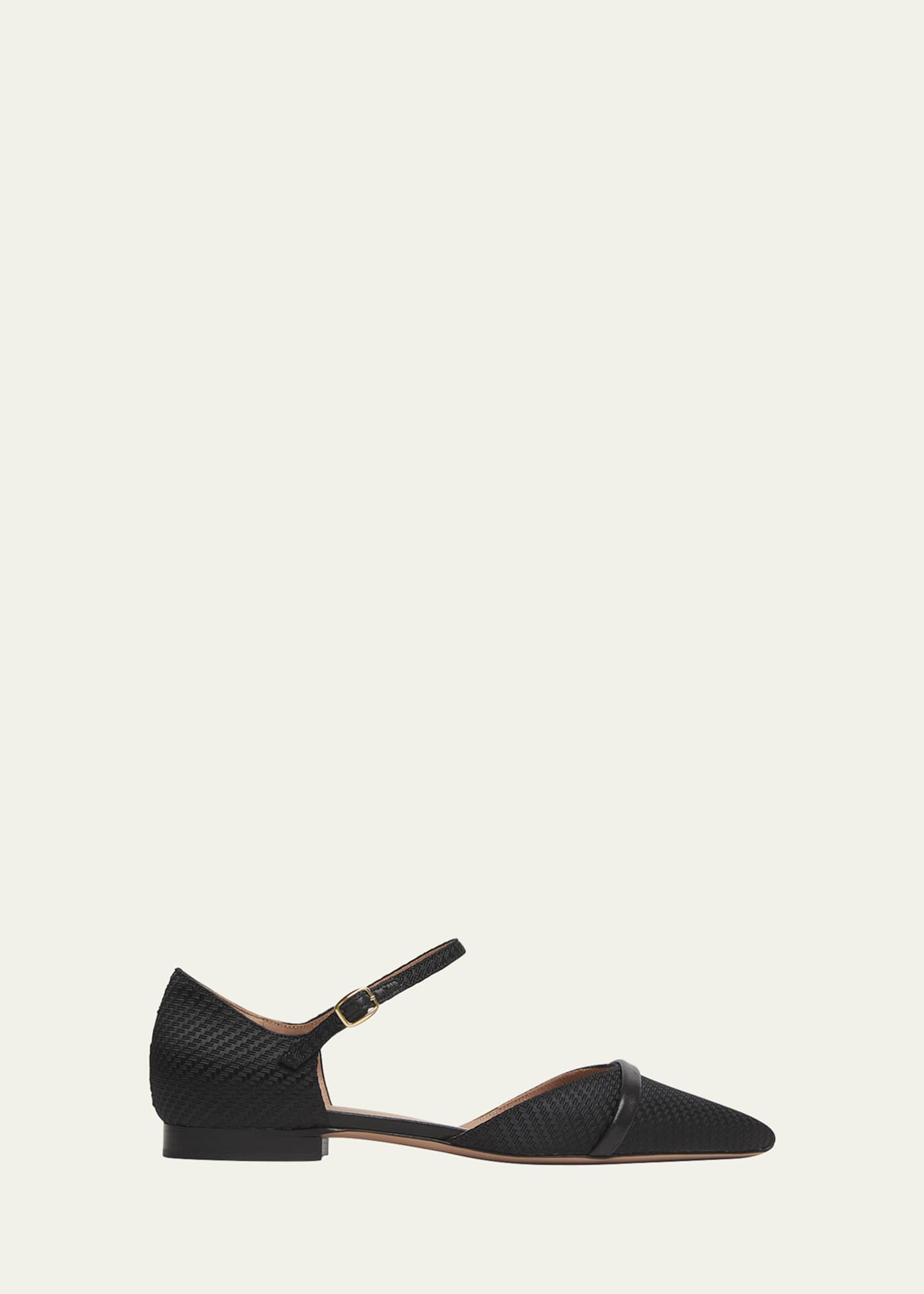 Malone Souliers Ulla Jacquard Ankle-Strap Ballerina Flats Image 1 of 5