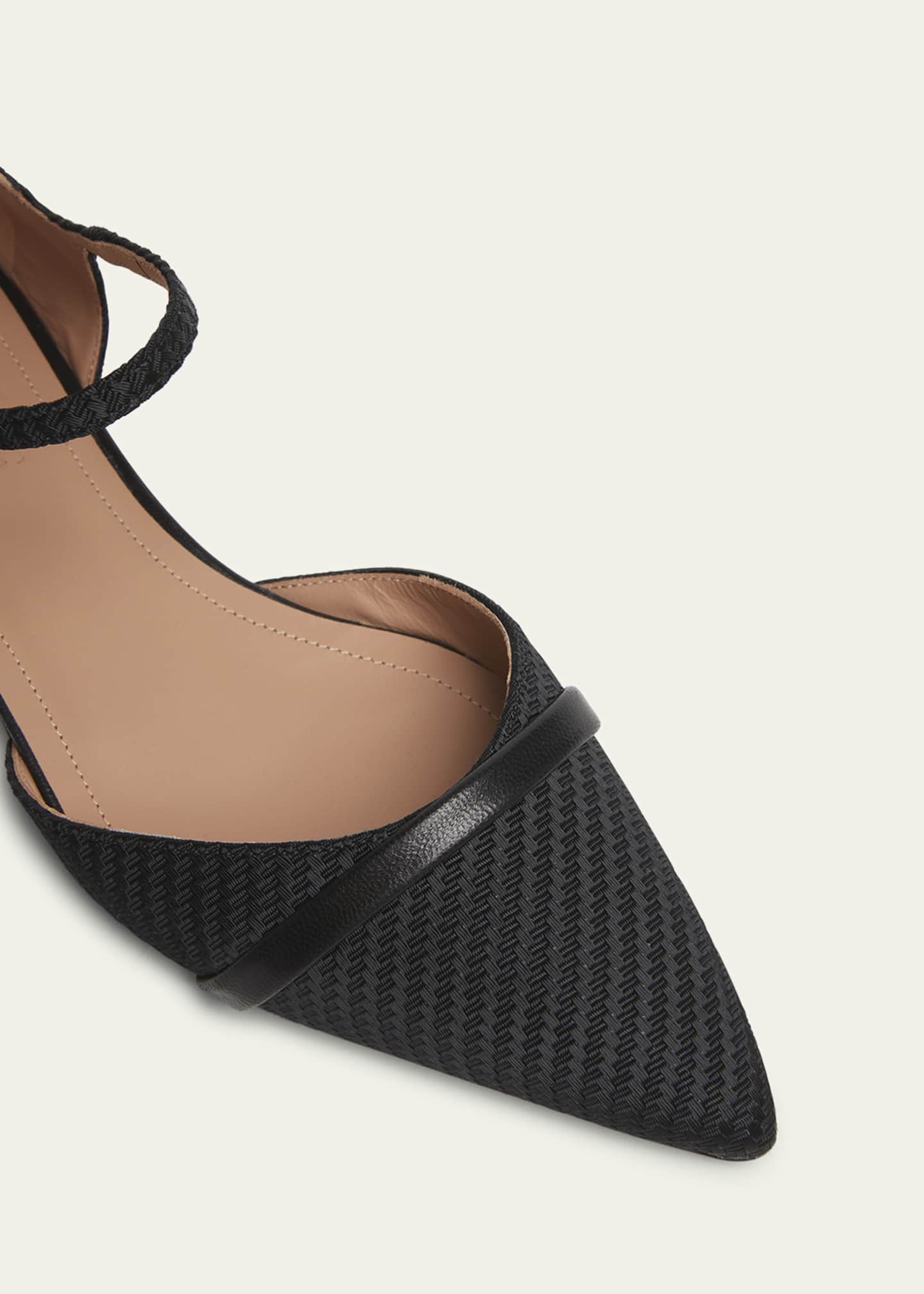 Malone Souliers Ulla Jacquard Ankle-Strap Ballerina Flats Image 5 of 5