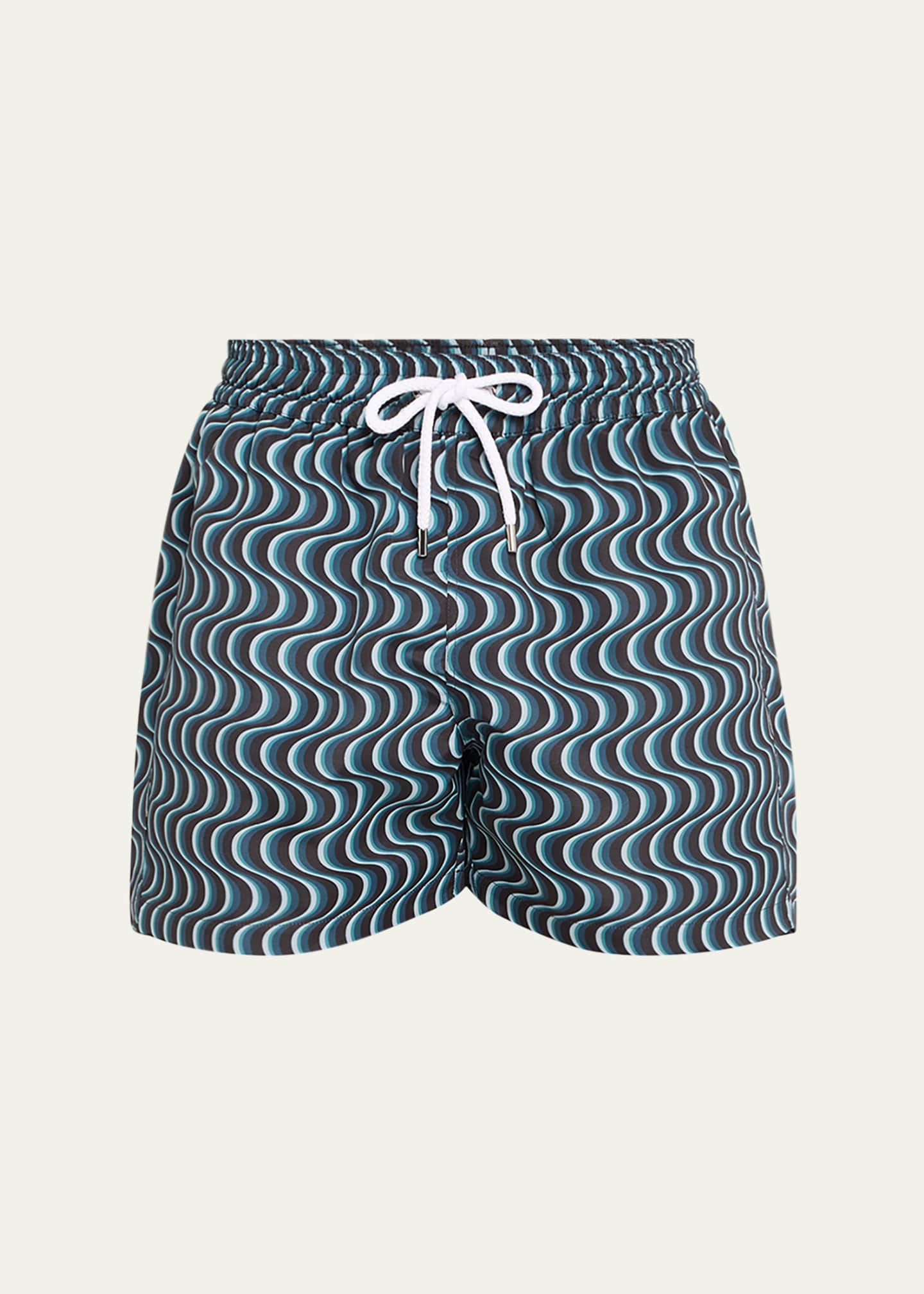 Frescobol Carioca Men's Copacabana Patterned Sport Shorts Image 1 of 4