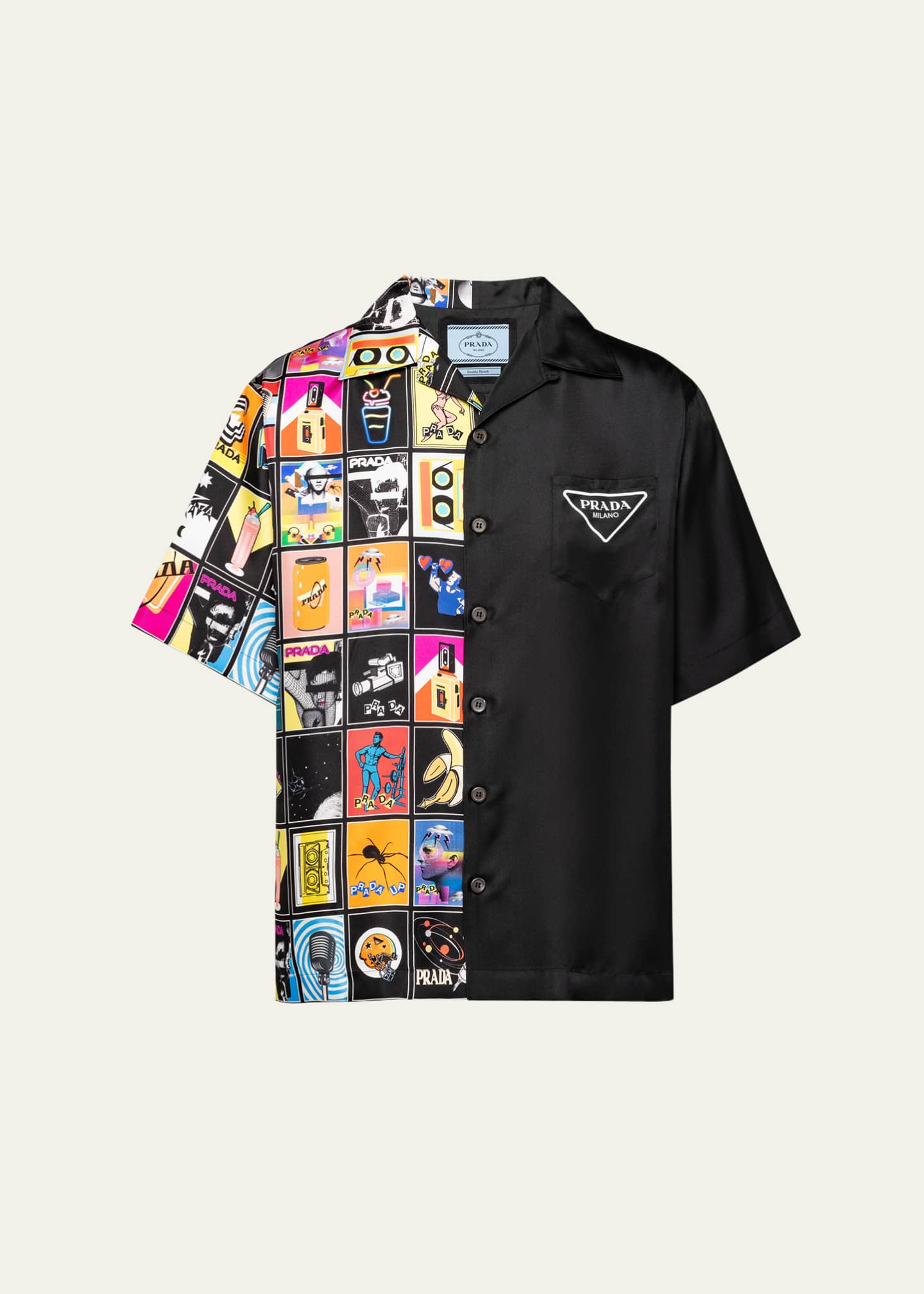 Prada Men s Megamix Double Match Camp Shirt