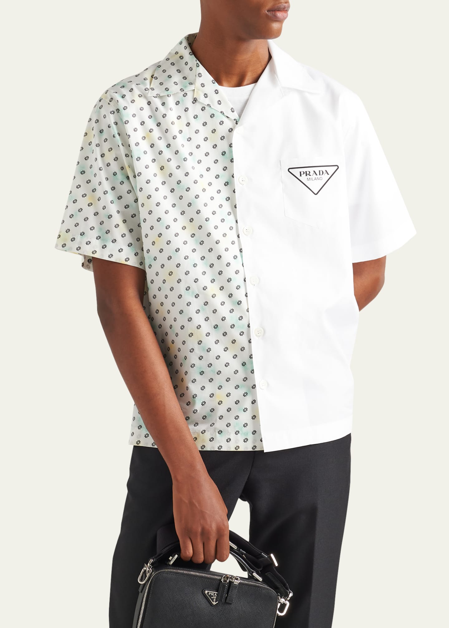 Men's Poplin Double Match Camp Shirt