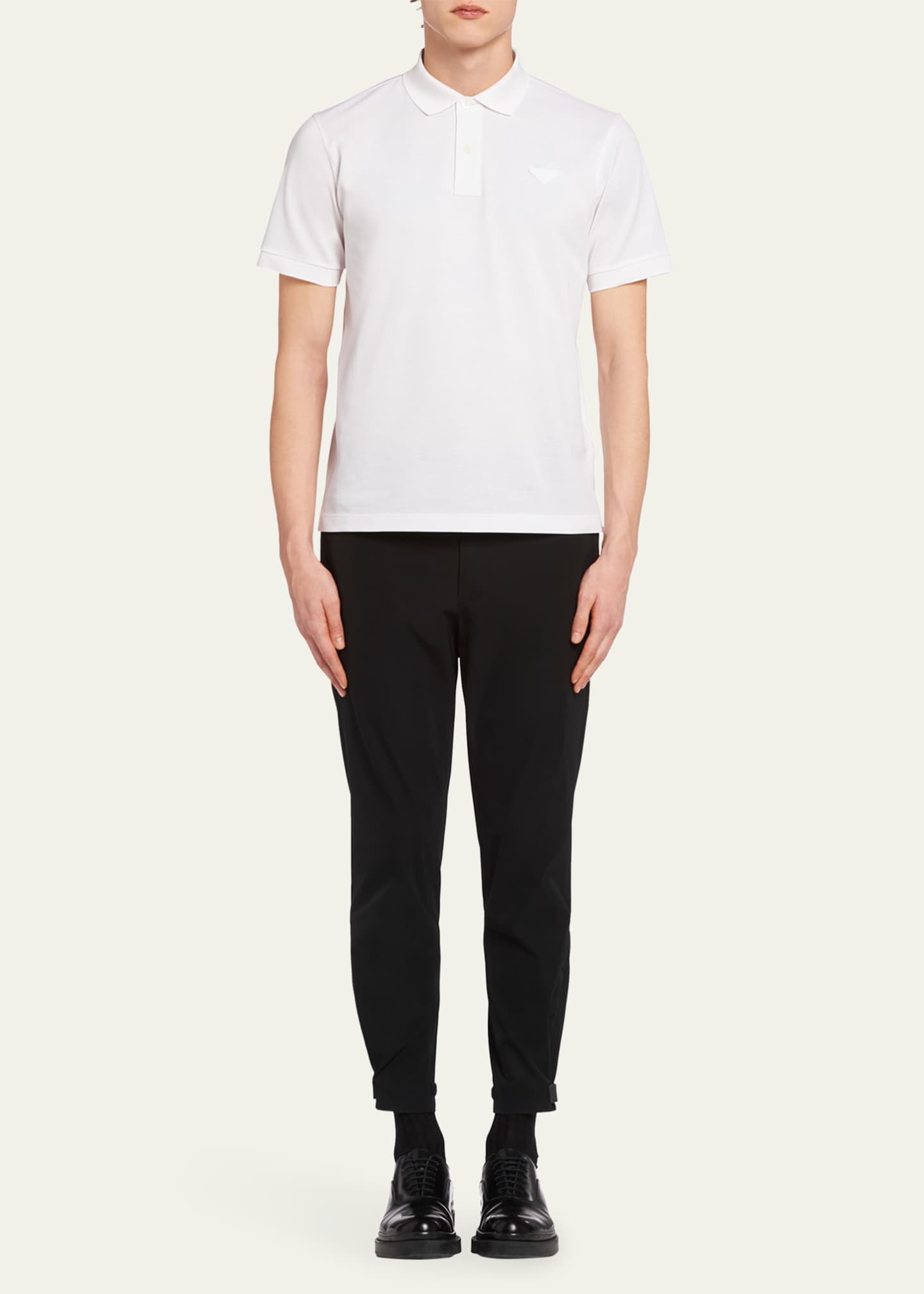 Prada Men's Pique Polo Shirt Image 2 of 5