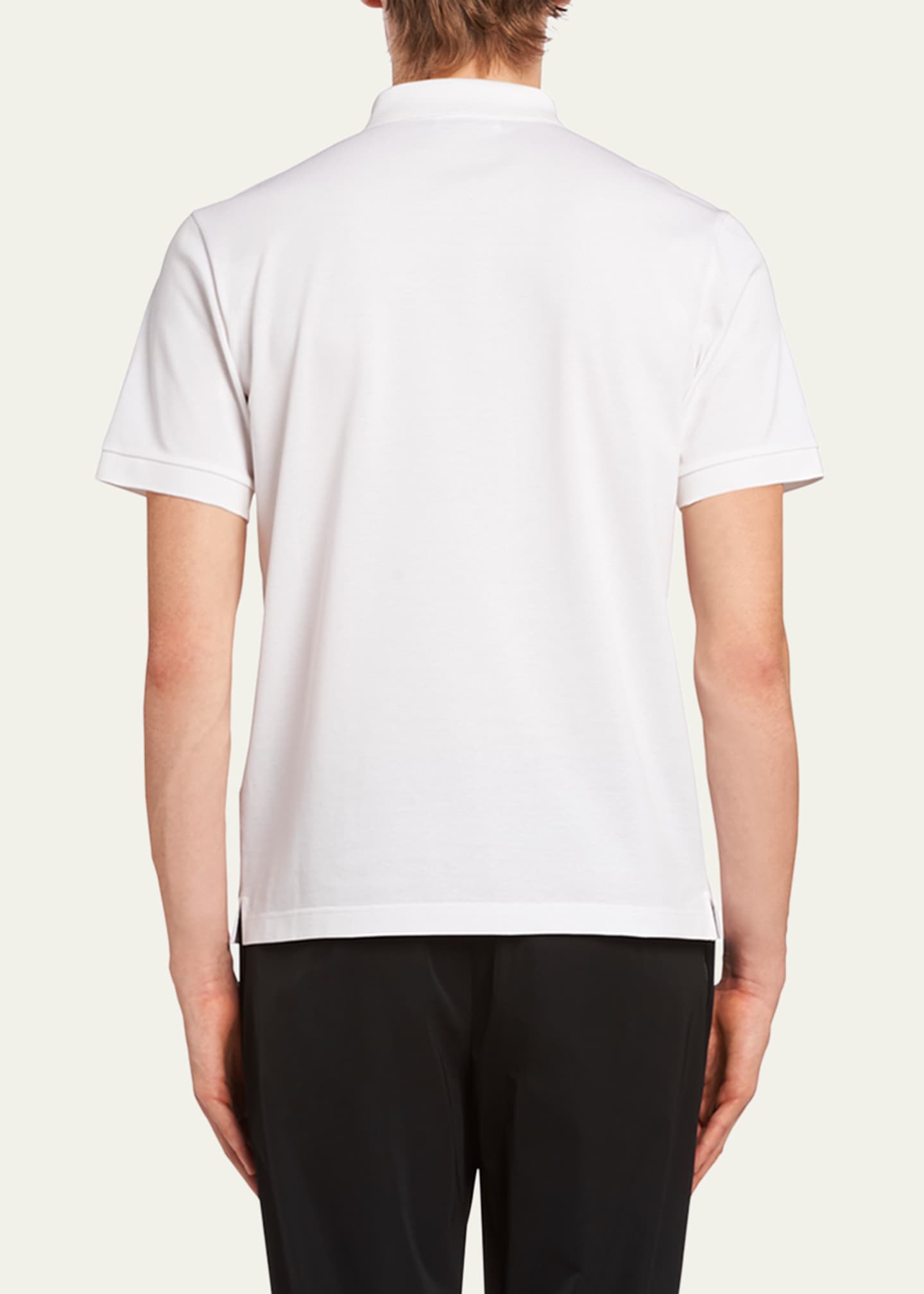 Prada Men's Pique Polo Shirt Image 3 of 5