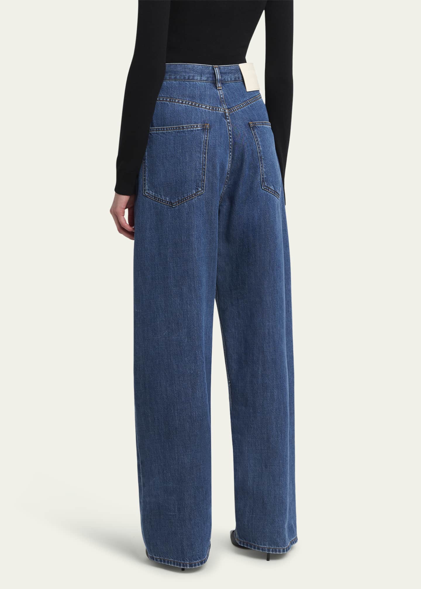 Valentino Garavani Wide-Leg Denim Jeans Image 3 of 5