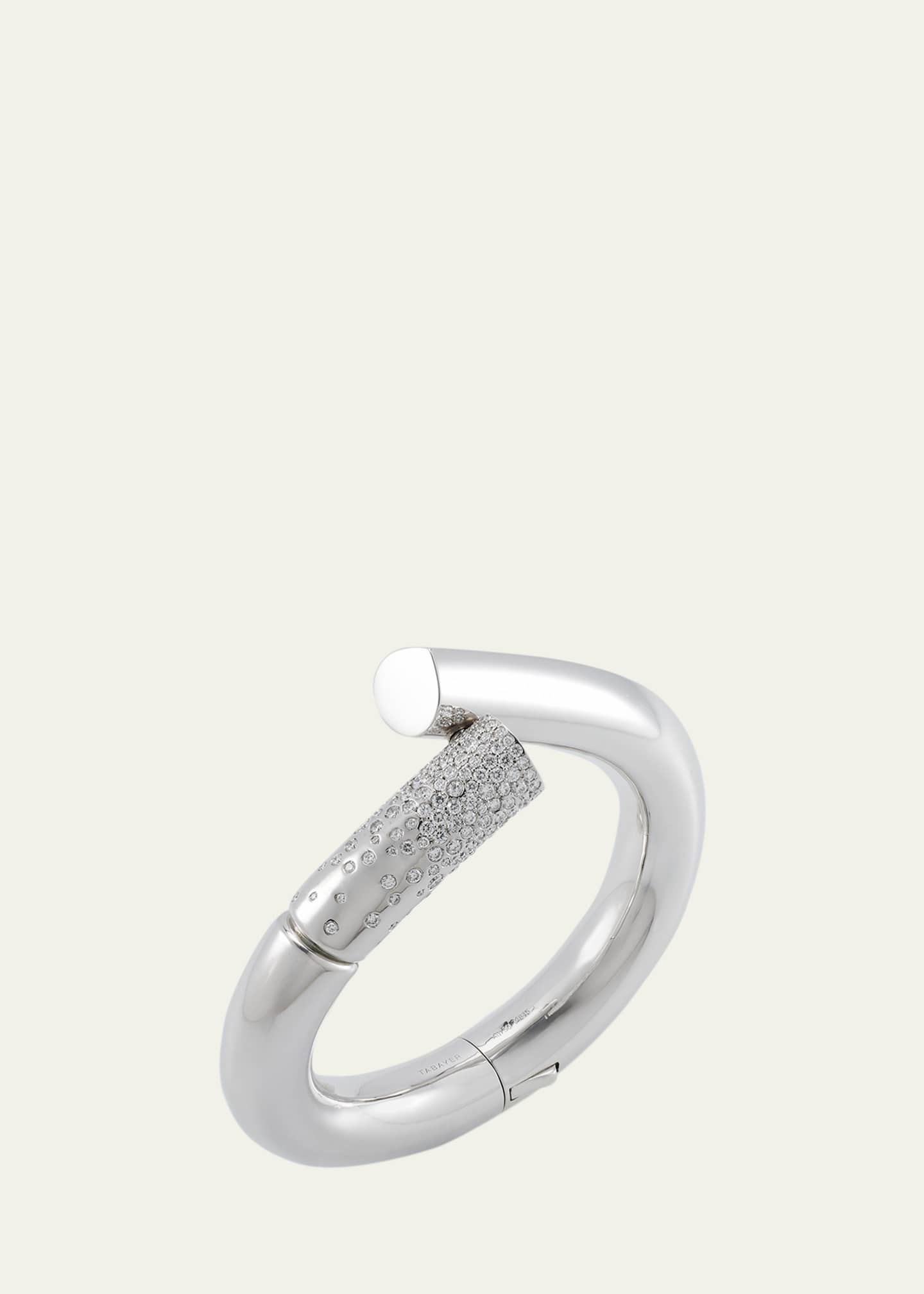 TABAYER Oera 18K White Gold Diamond Pavé Bracelet Image 3 of 4