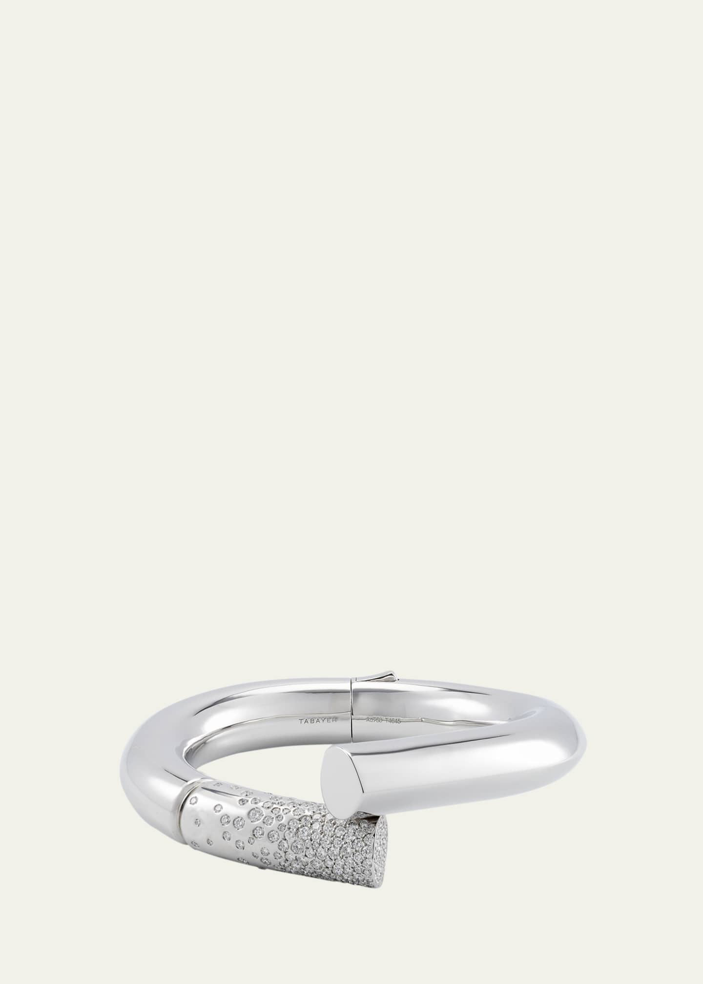 TABAYER Oera 18K White Gold Diamond Pavé Bracelet Image 1 of 4