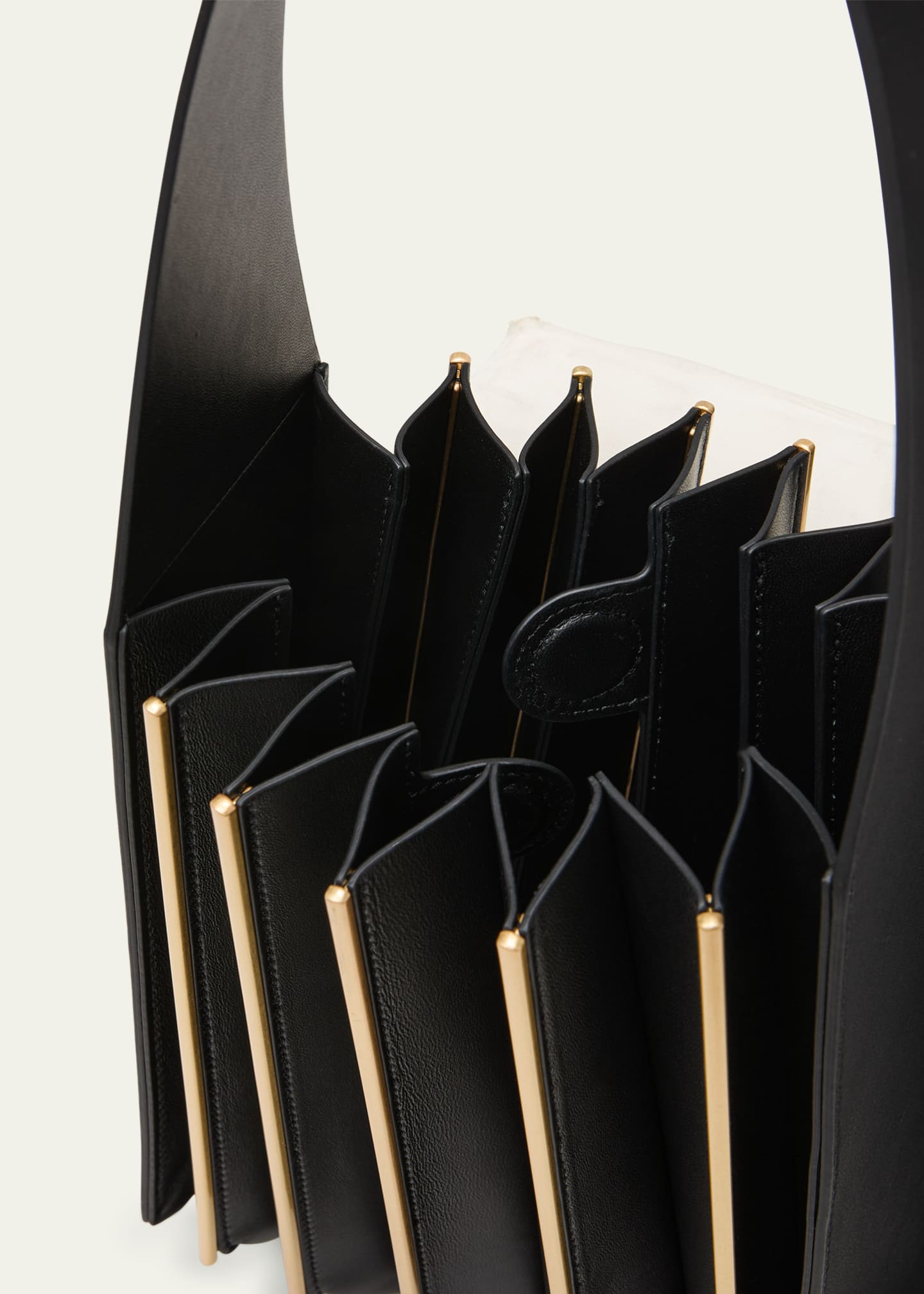 SIMKHAI Rola Folded Leather Tote Bag Image 4 of 5