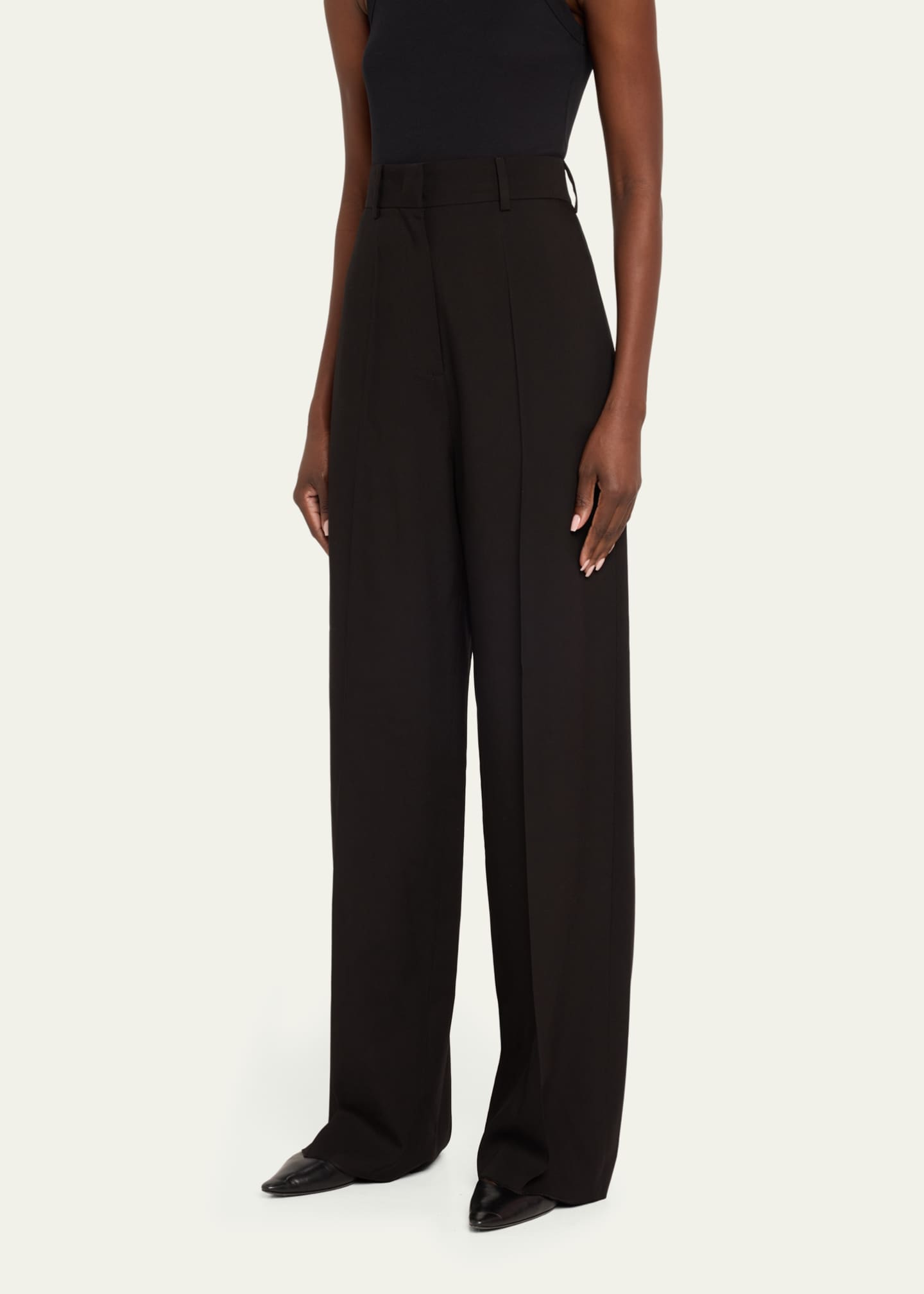 Valentino Garavani Straight Leg Wool Tailored Pants