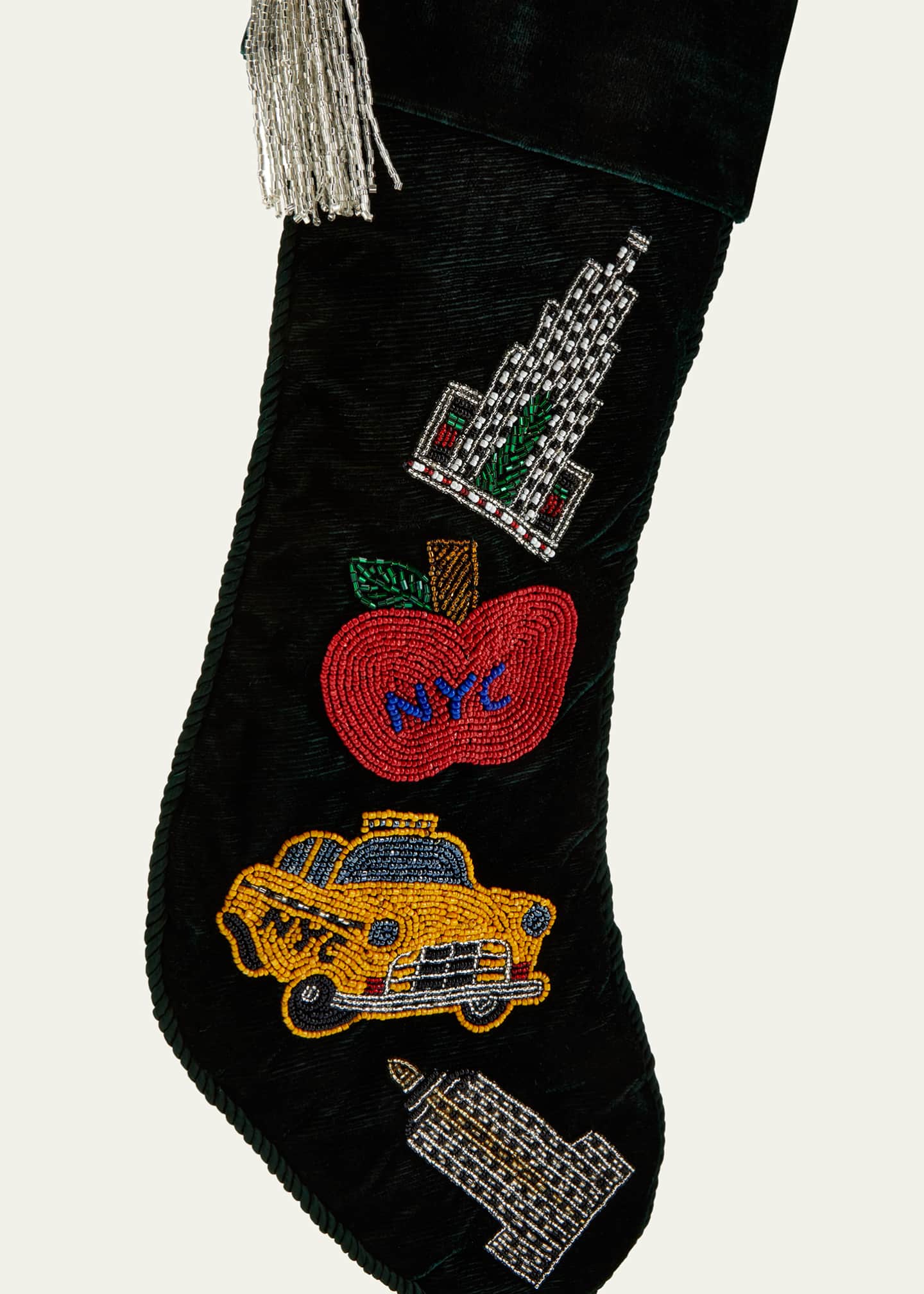 Sudha Pennathur Green Velvet NYC Icon Christmas Stocking Bergdorf Goodman