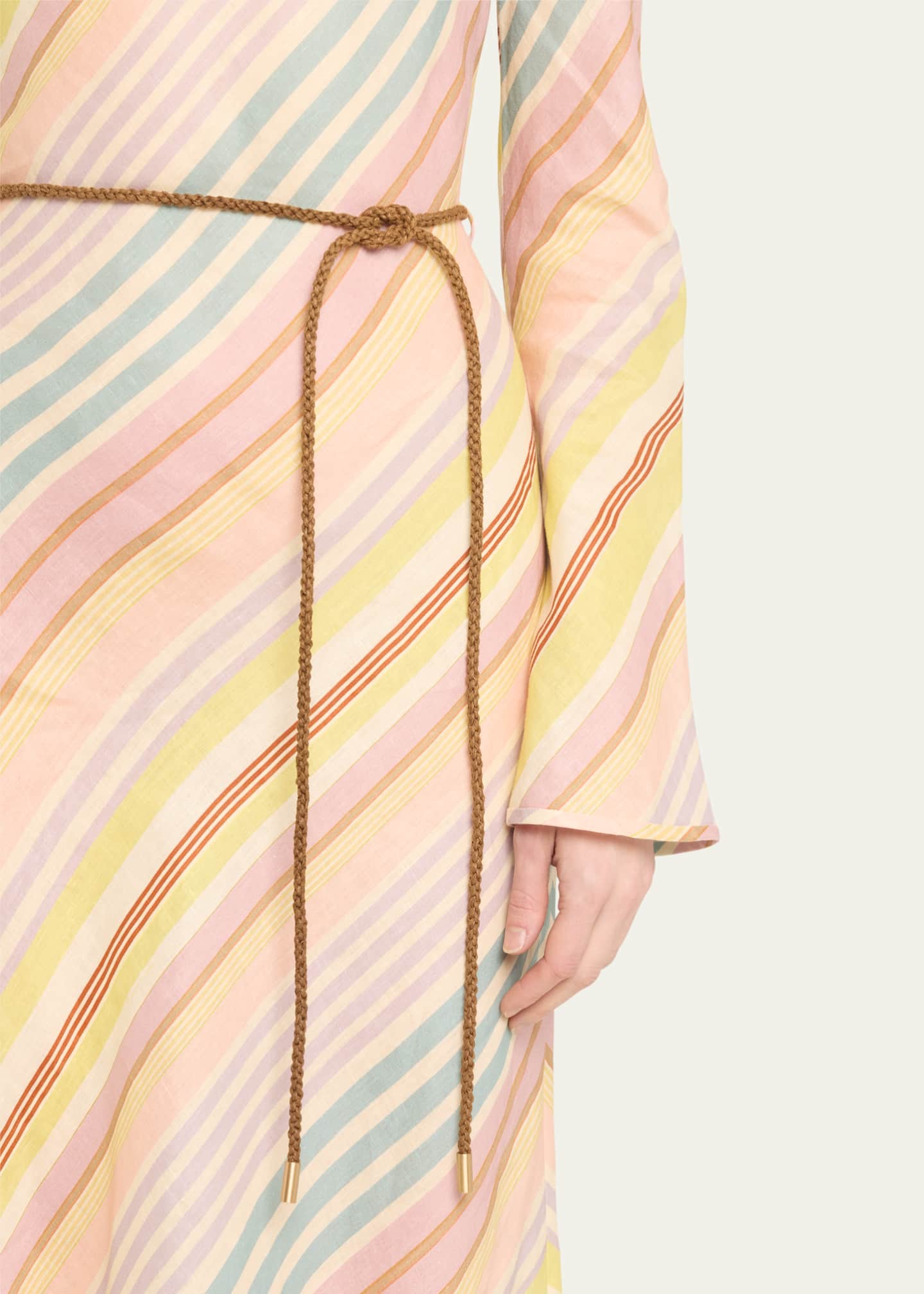 Zimmermann Halliday Floral Cotton Bias Cut Maxi Dress Multi
