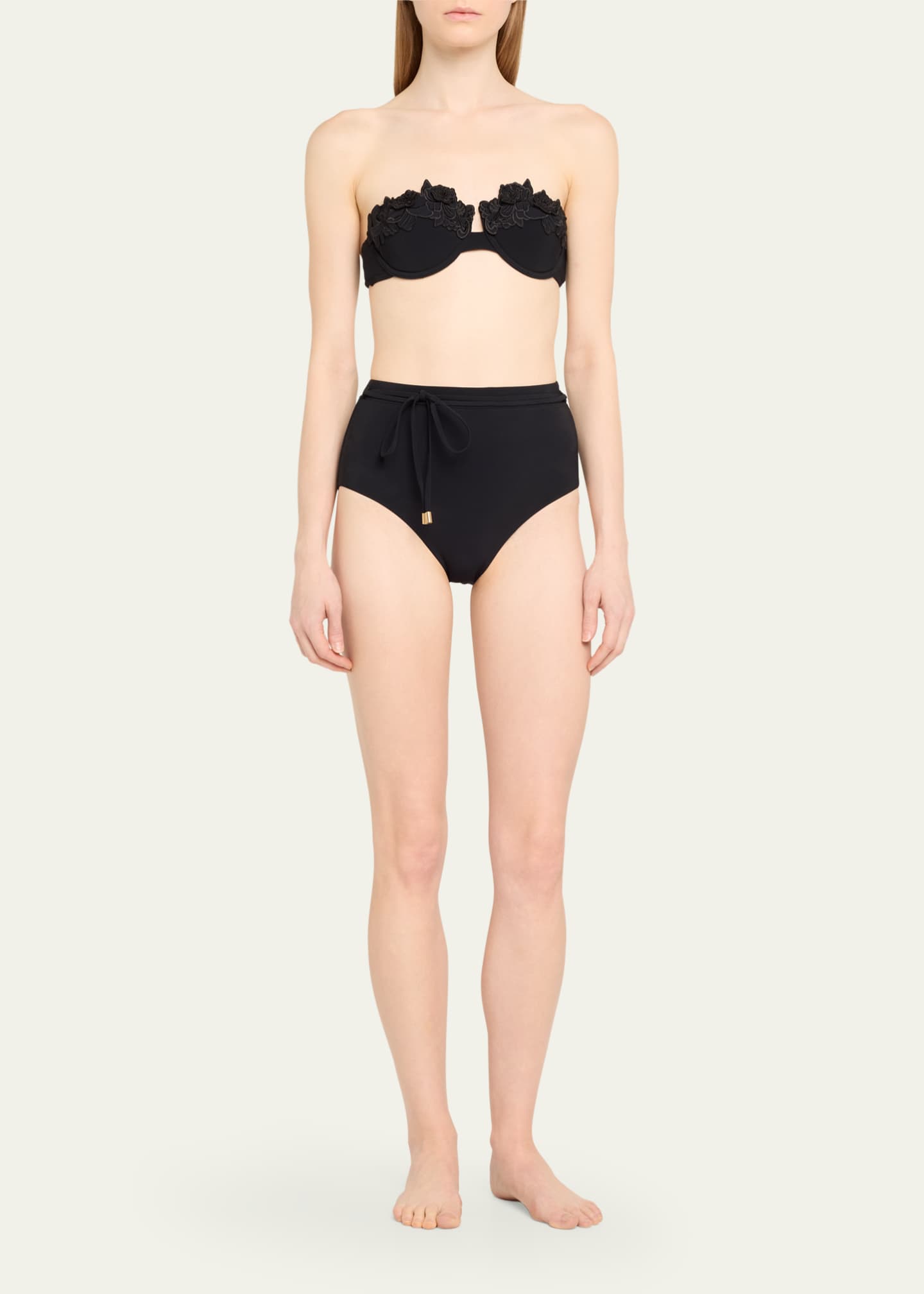 Zimmermann Halliday Embroidered Bikini Top Image 2 of 4