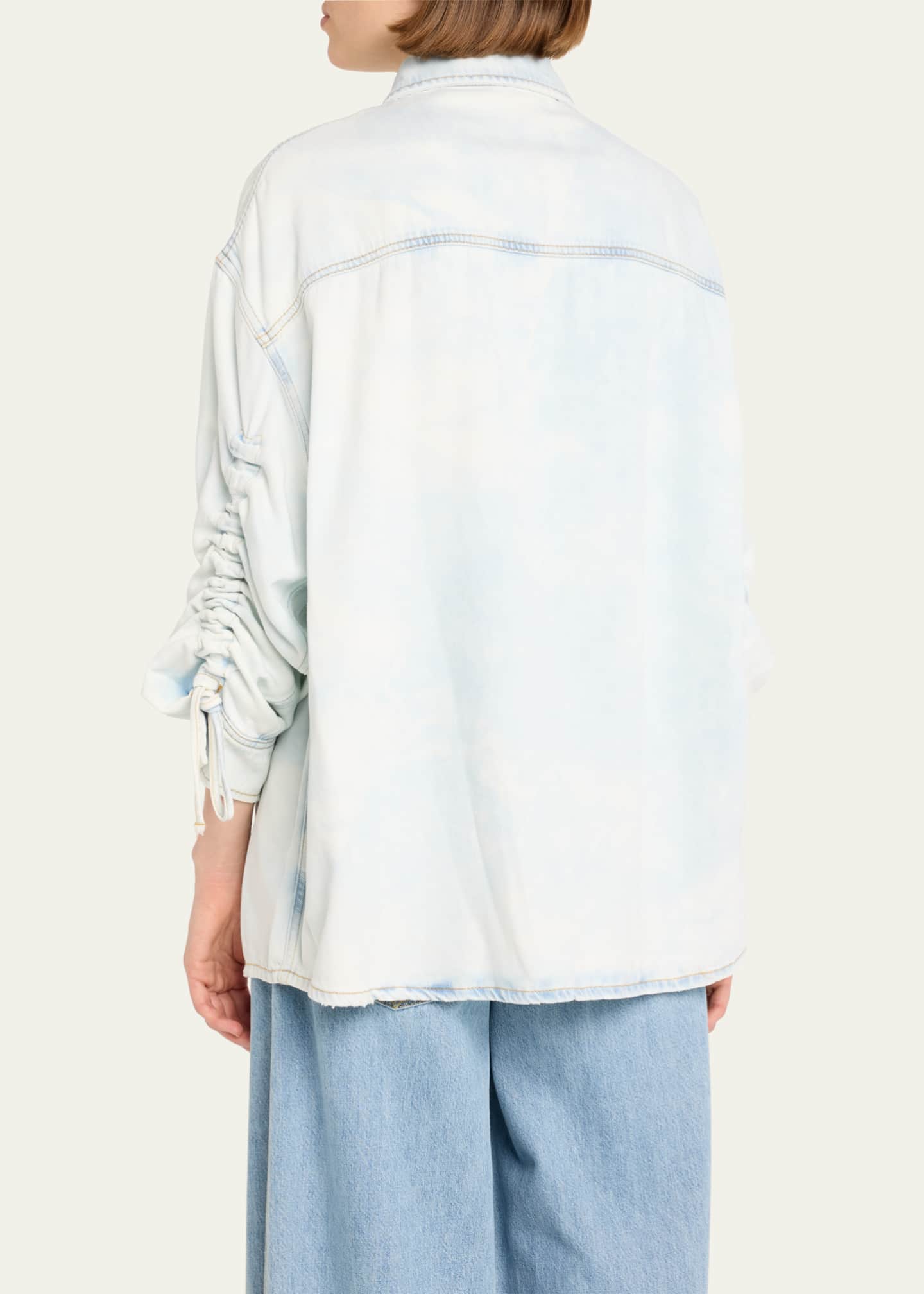 DARKPARK Keanu Ruched Denim Shirt Image 3 of 5