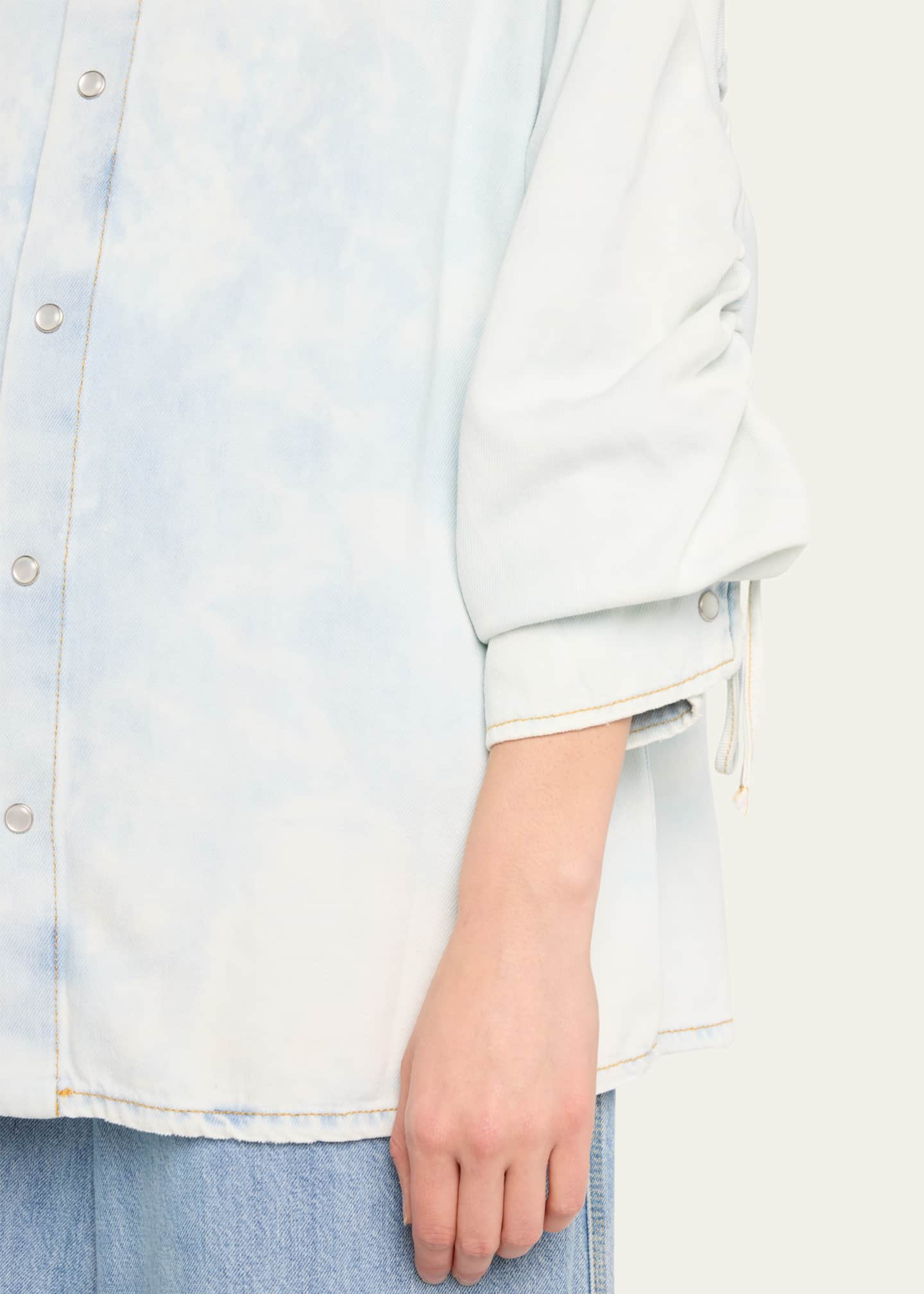 DARKPARK Keanu Ruched Denim Shirt Image 5 of 5