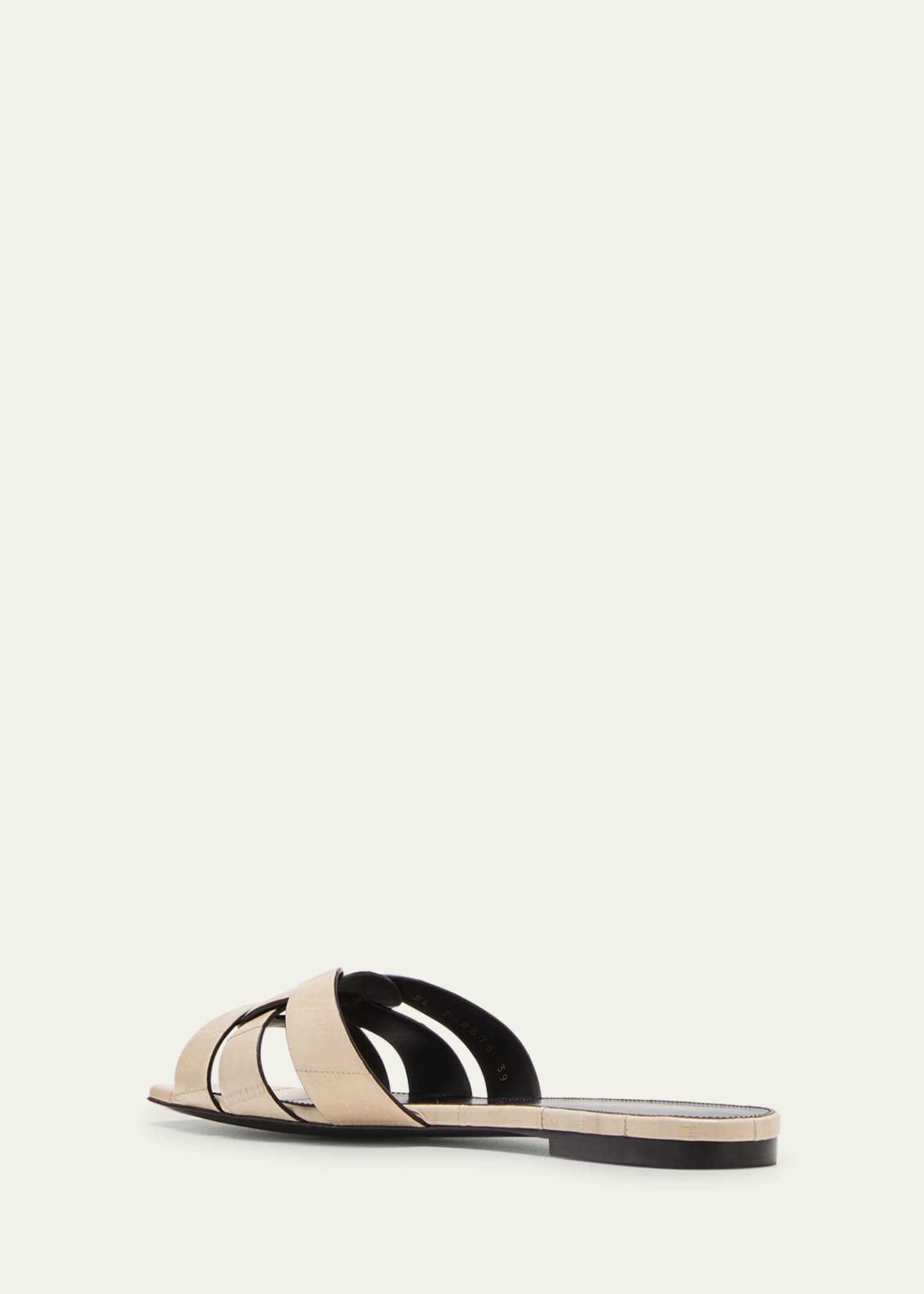 Saint Laurent Tribute Woven Flat Slide Sandals Image 4 of 5
