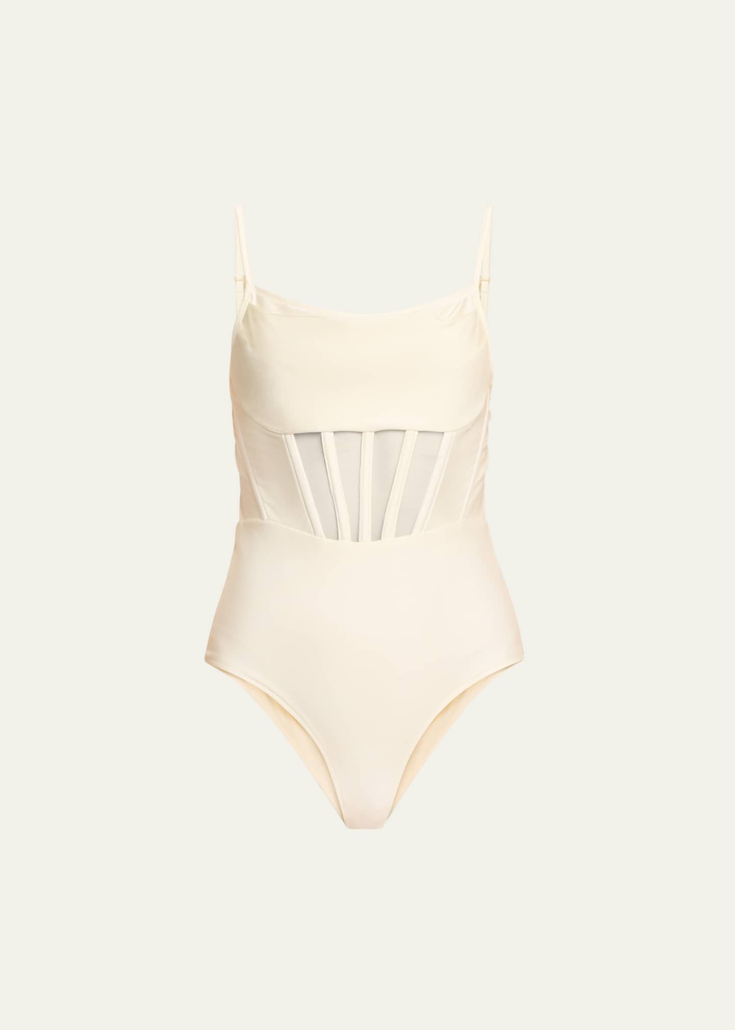 PatBO Corset Waist One-Piece Swimsuit Image 1 of 4