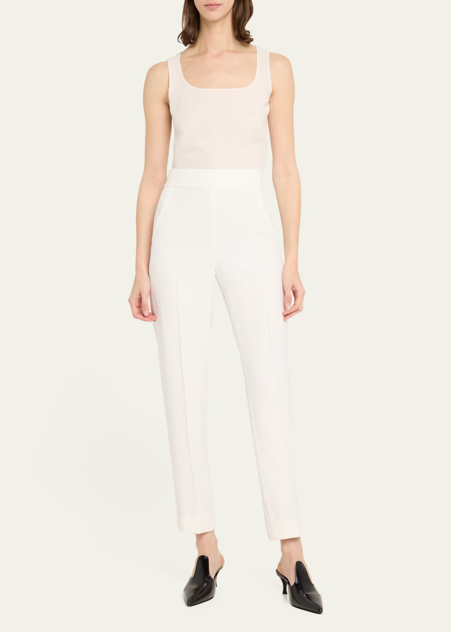 Akris Straight Leg Wool Pants Image 2 of 5