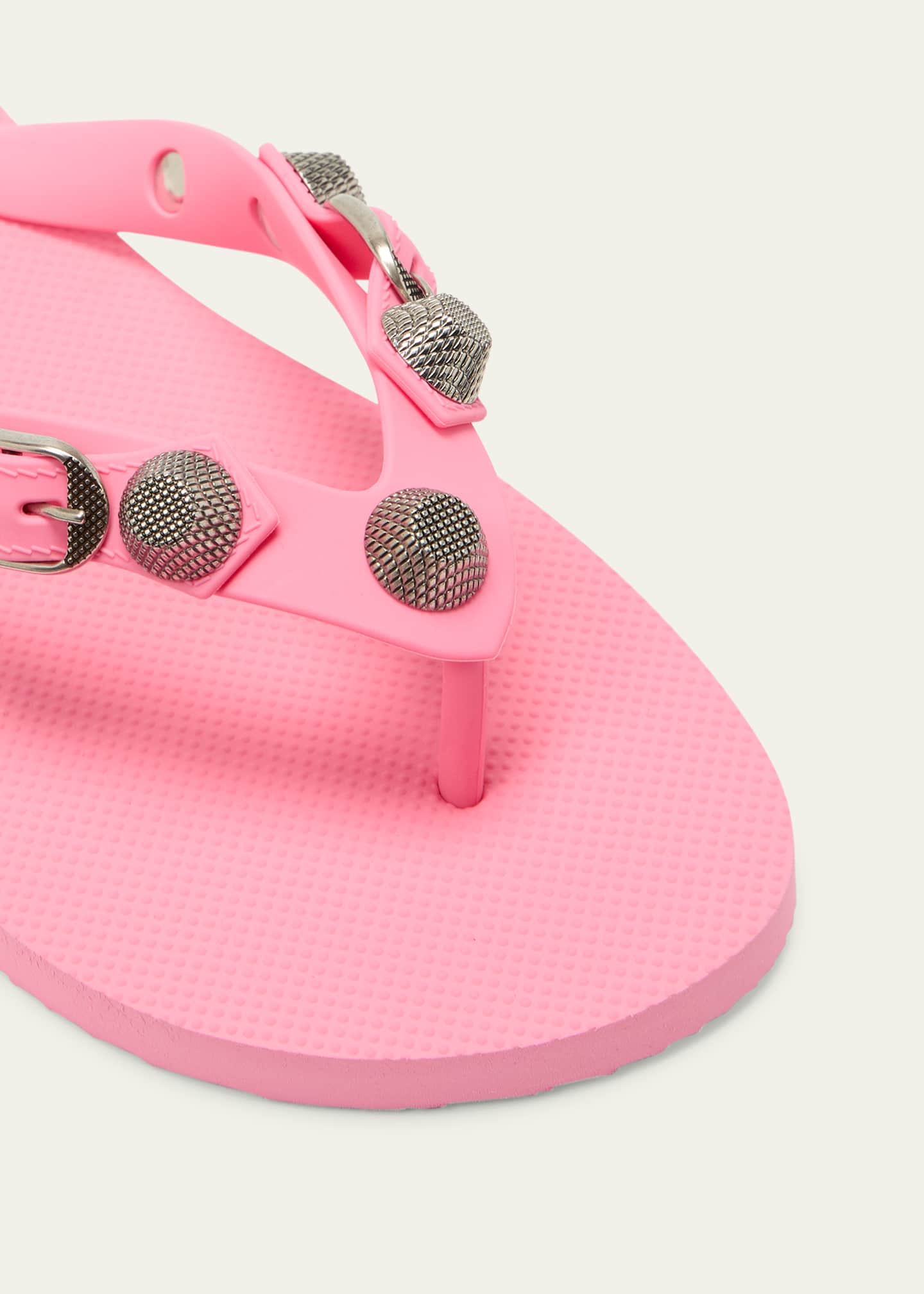 【送料&関税込】Balenciaga Cagole Flip Flops BALENCIAGA Cagole embellished rubber flip flops | NET-A-PORTER