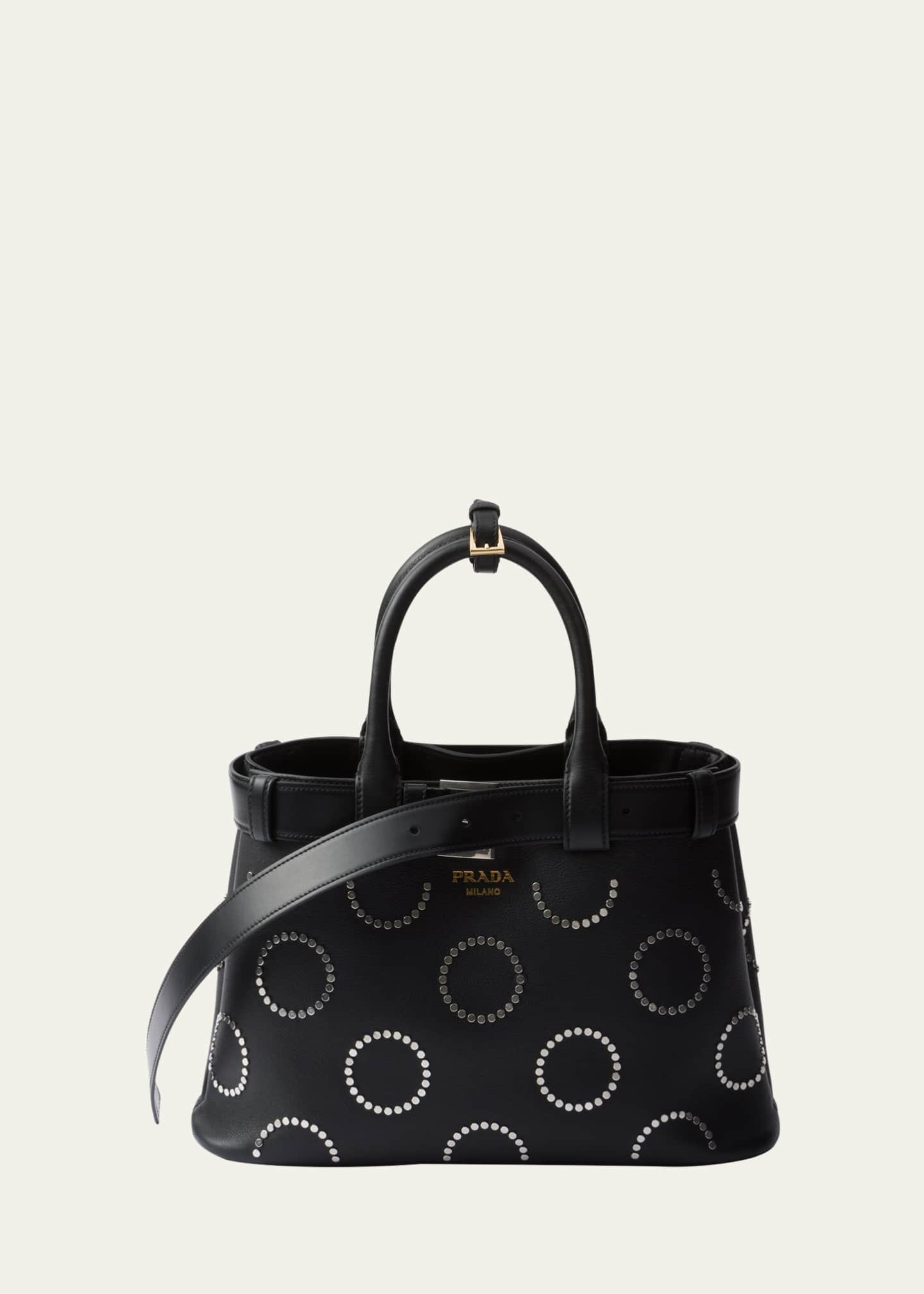 Prada Medium Cutout Buckle Leather Top-Handle Bag Image 1 of 5