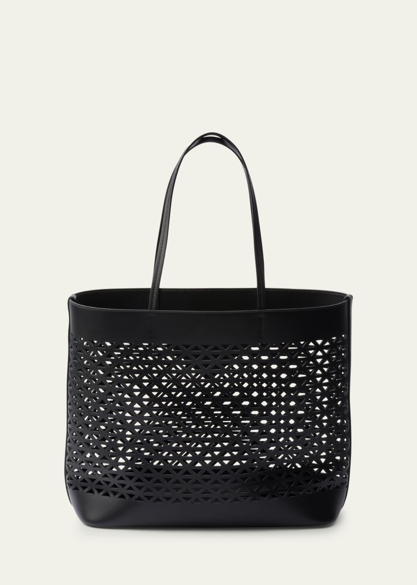 Prada City Perforated Leather Tote Bag Image 2 of 3