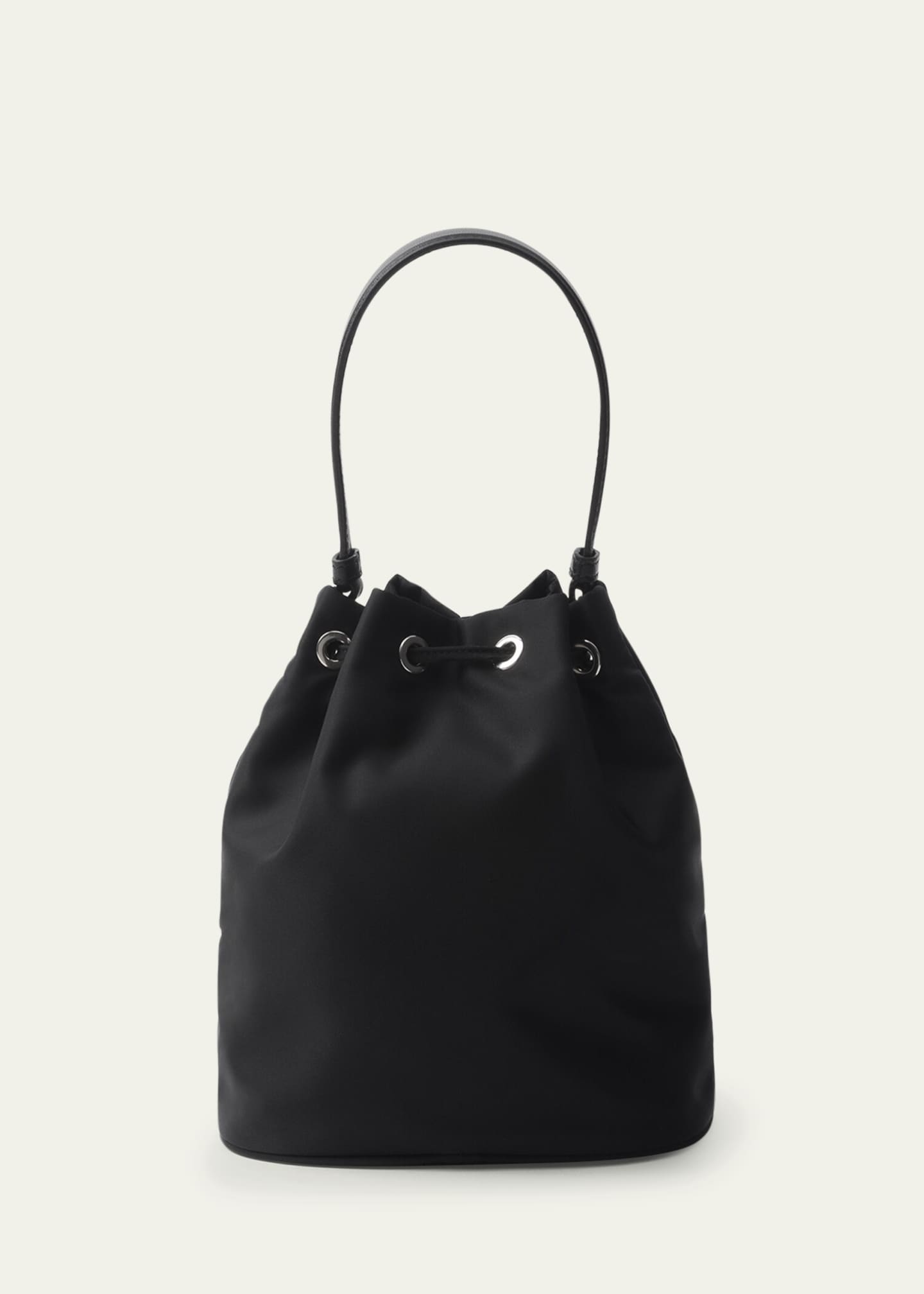 Prada Embellished Drawstring Nylon Bucket Bag Image 3 of 5