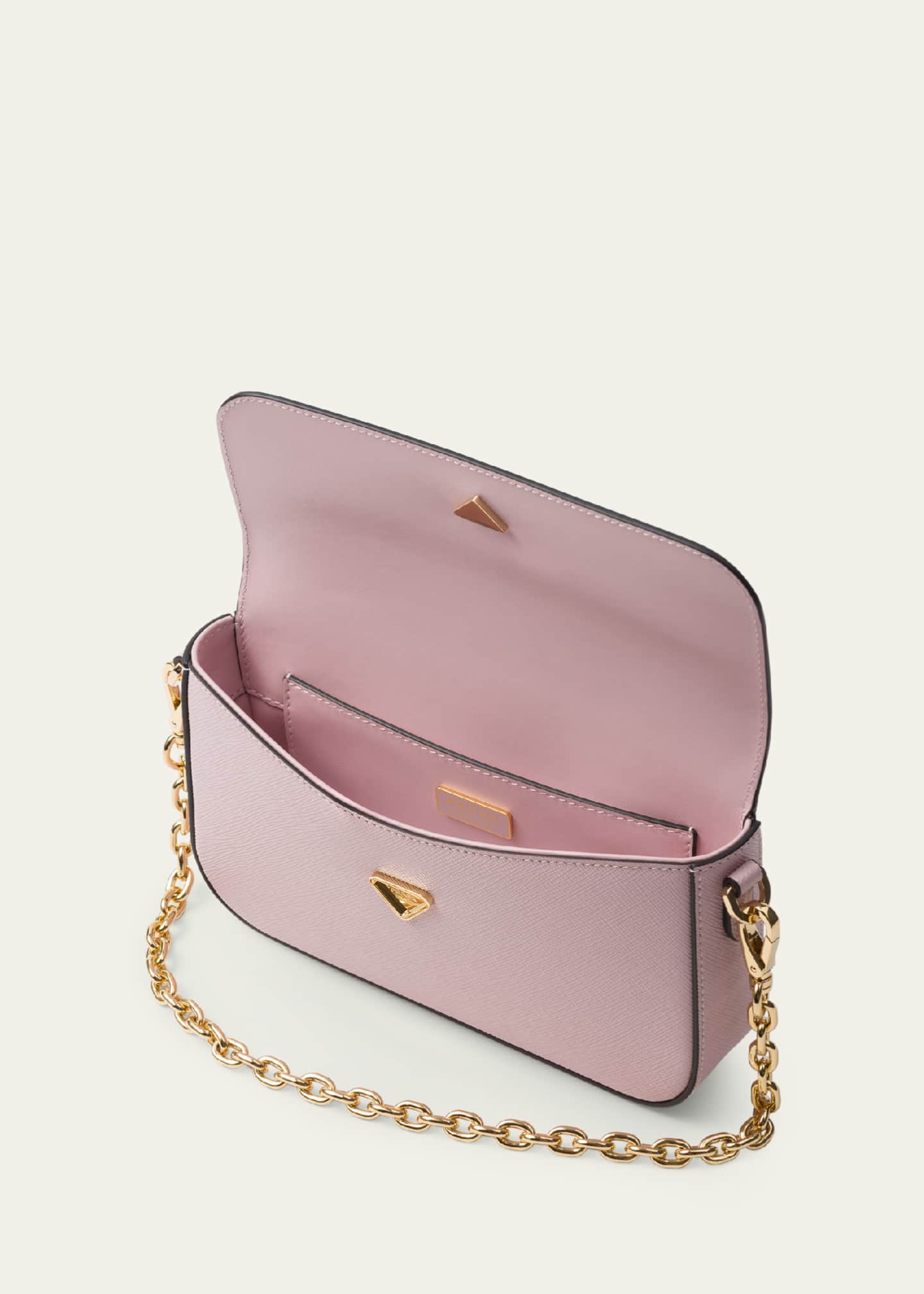 Prada Mini Flap Leather Crossbody Bag