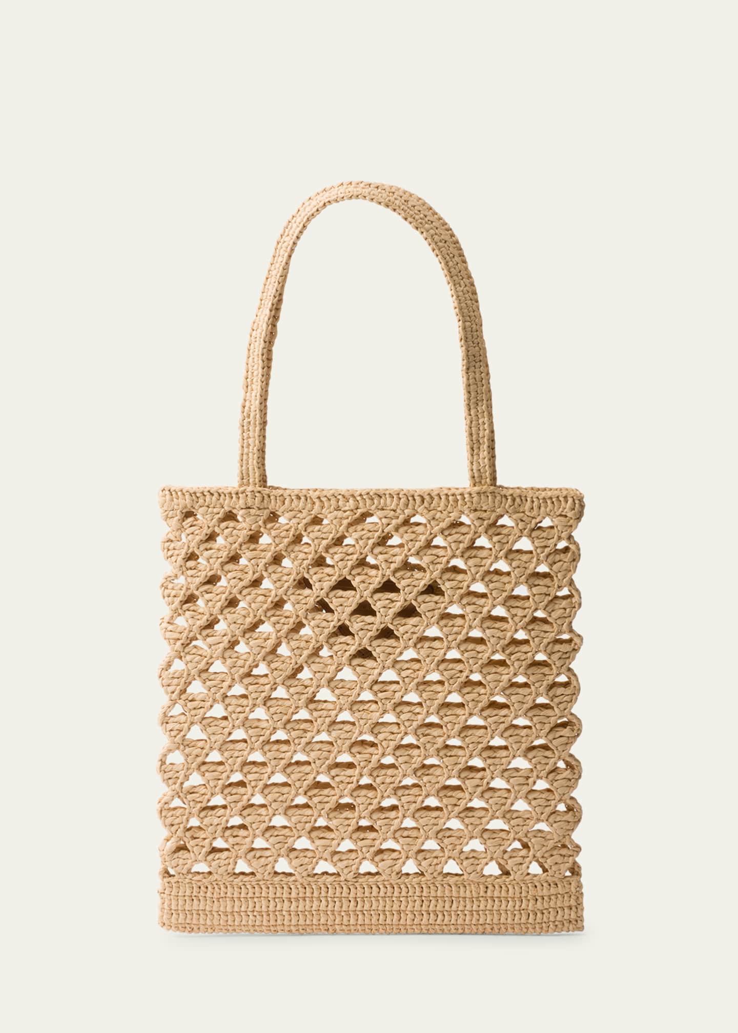 Prada Logo Crochet Tote Bag Image 2 of 3