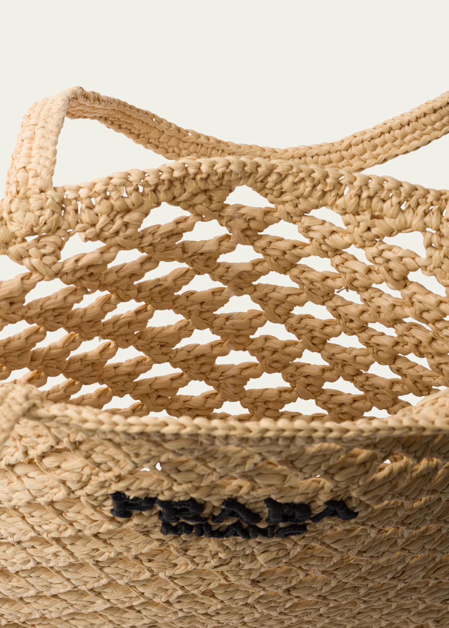 Prada Logo Crochet Tote Bag Image 3 of 3