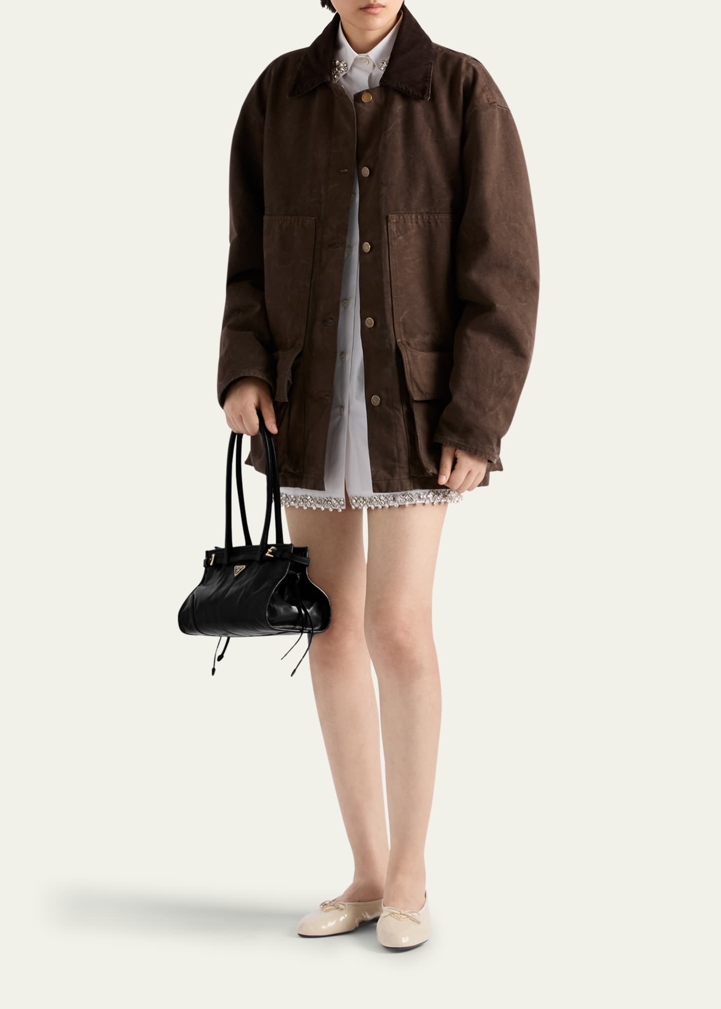 Prada Bonnie Medium Leather Shoulder Bag - Bergdorf Goodman
