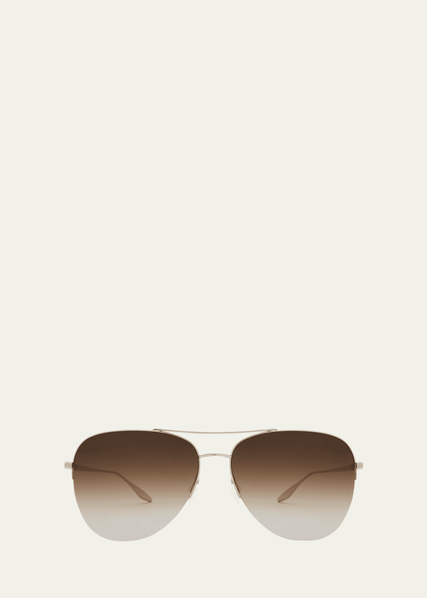 Barton Perreira Chevalier Brown Titanium Aviator Sunglasses Image 1 of 2