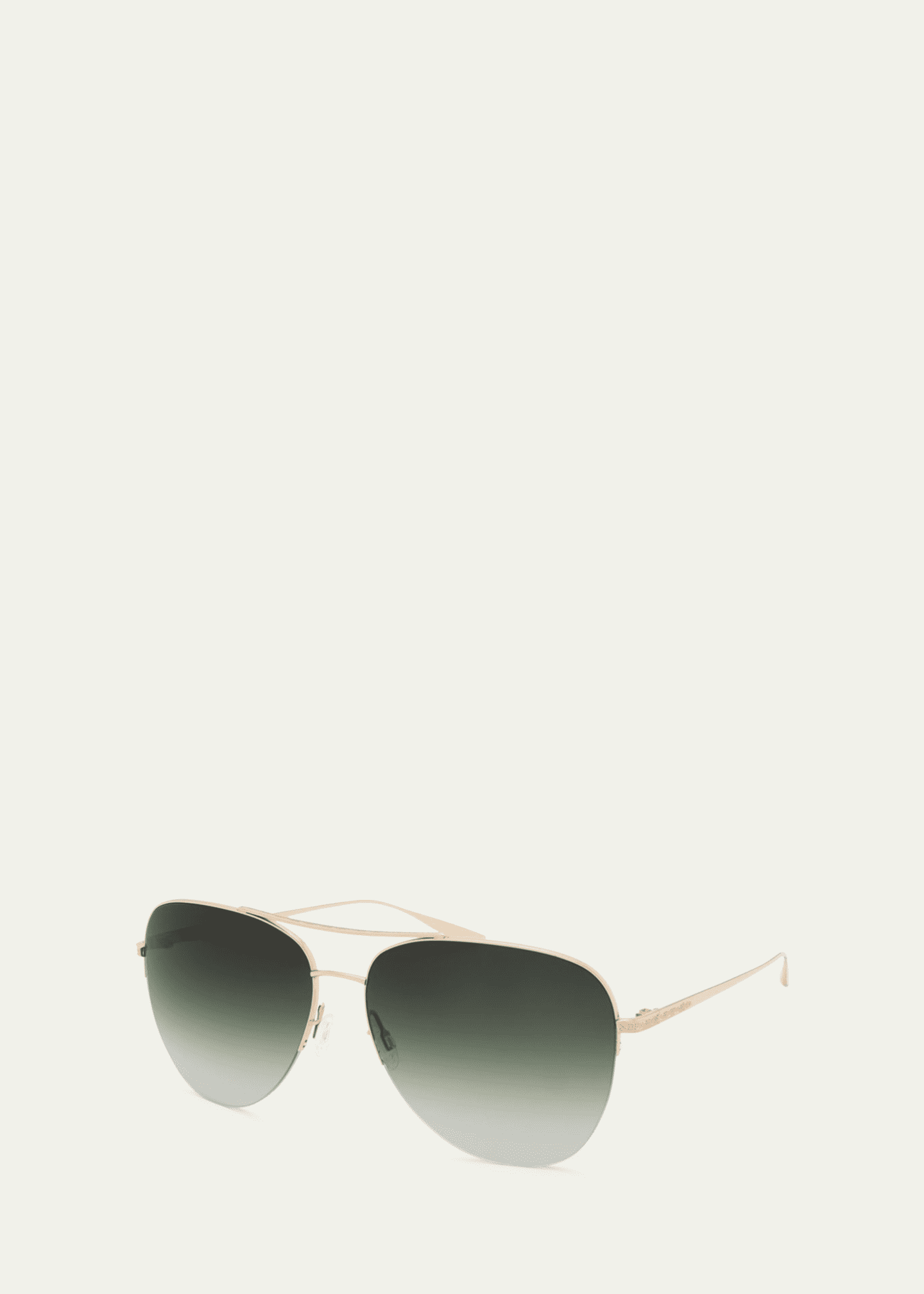 Barton Perreira Chevalier Green Titanium Aviator Sunglasses Image 2 of 2