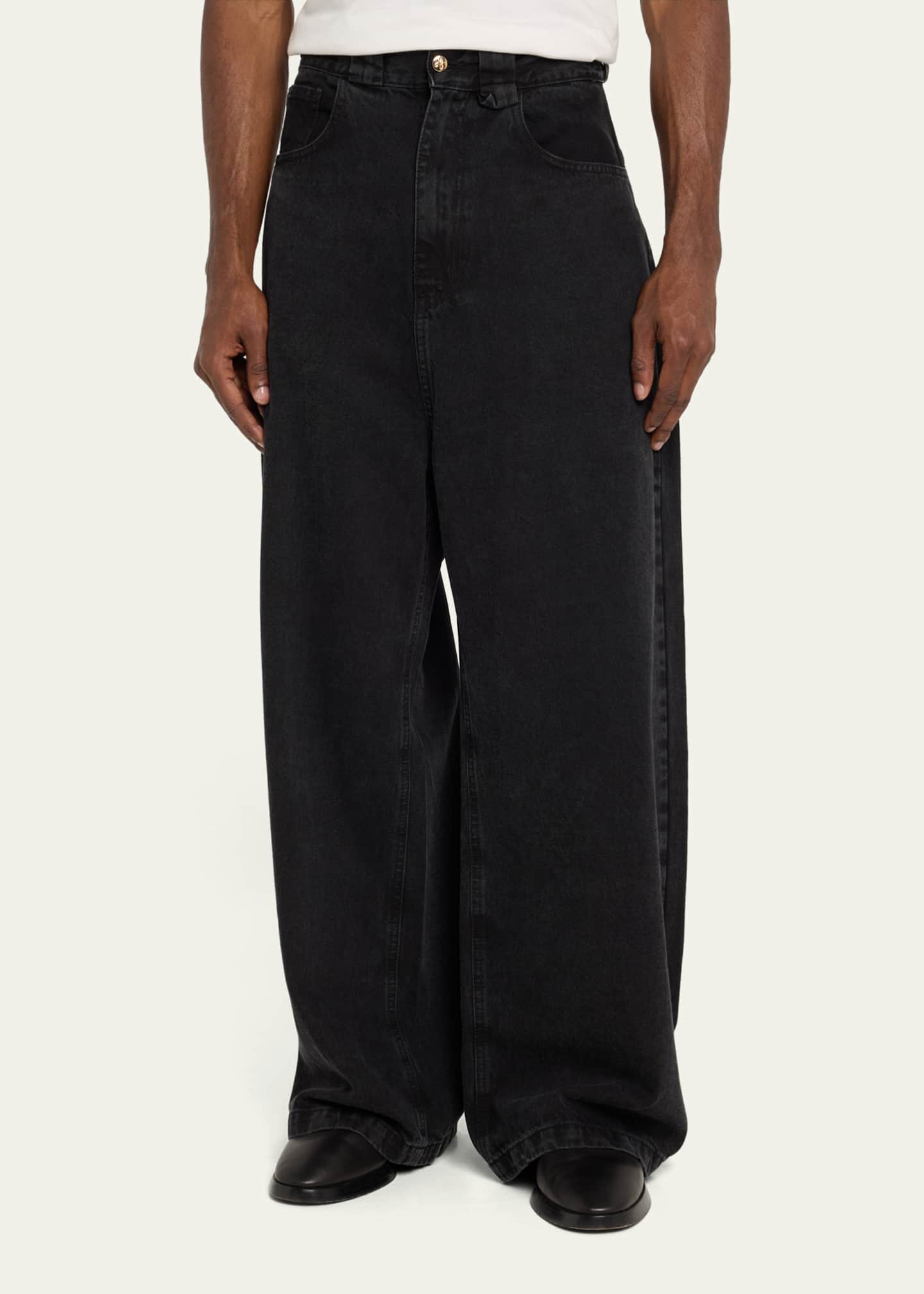 Willy Chavarria Men's Santee Alley Wide-Leg Jeans Image 4 of 5
