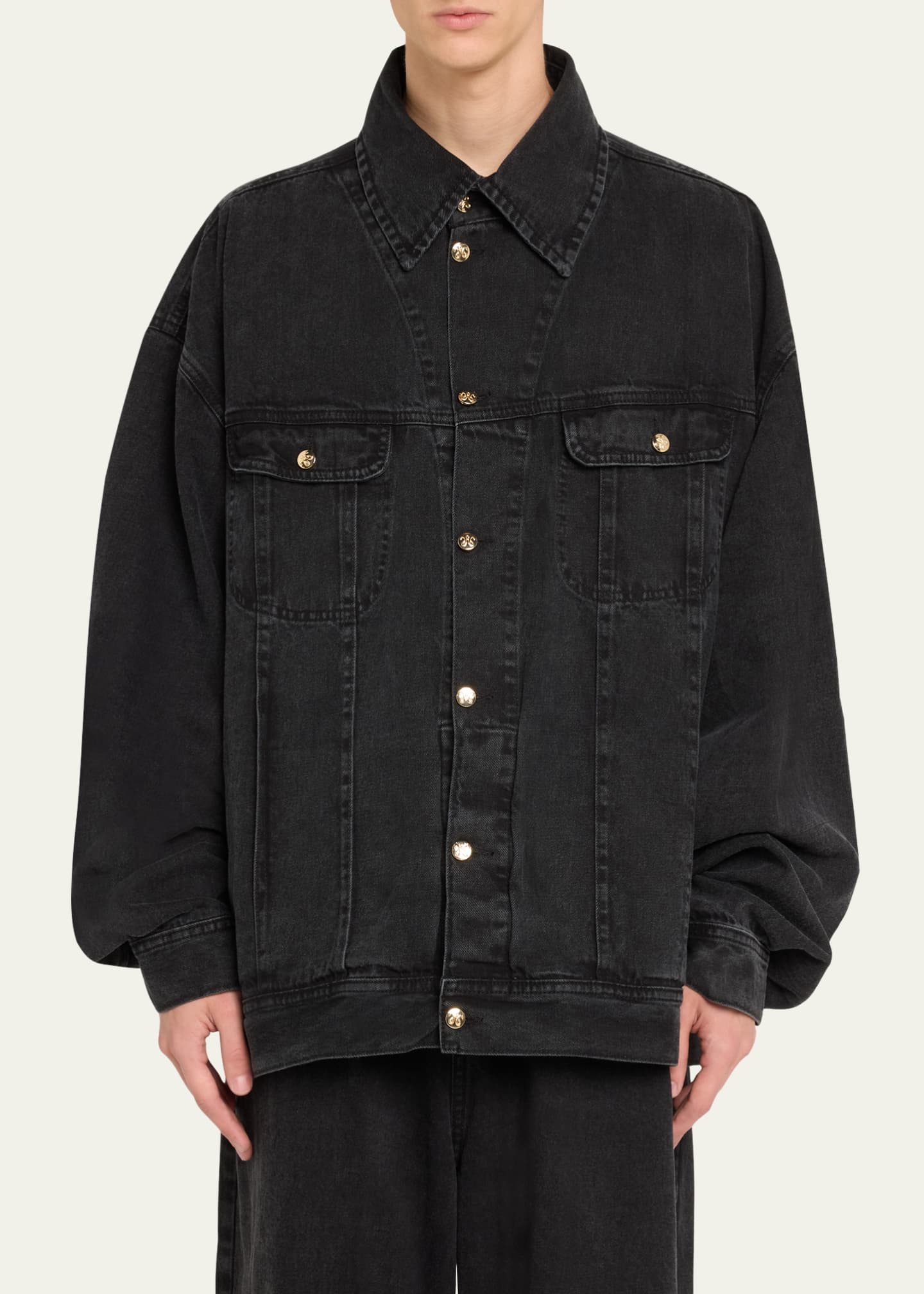 Willy Chavarria Men's Chachi Oversized Trucker Jacket