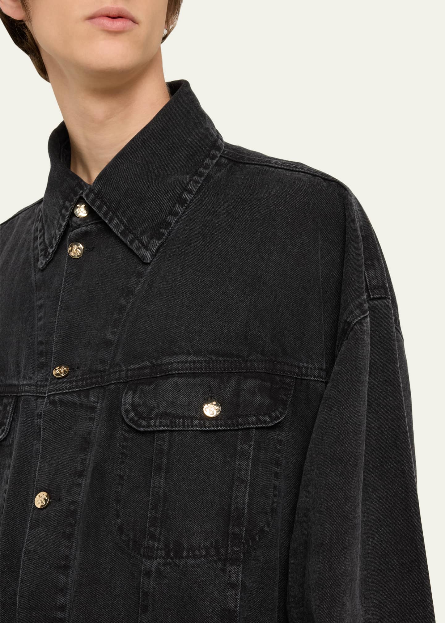 Willy Chavarria Men's Chachi Oversized Trucker Jacket - Bergdorf Goodman