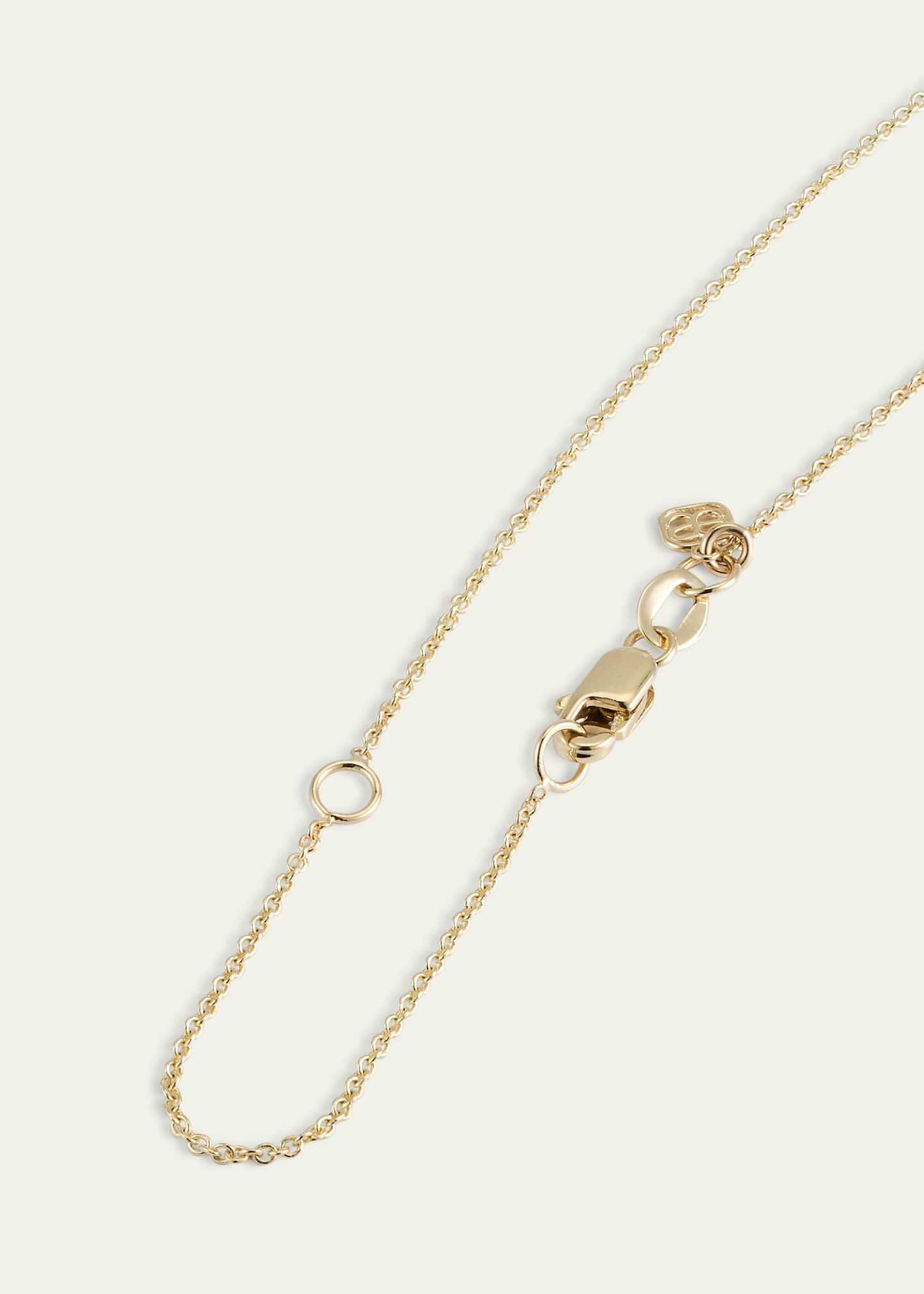 Sydney Evan 14K Gold Medium Love Script Pink Sapphire Necklace Image 4 of 4