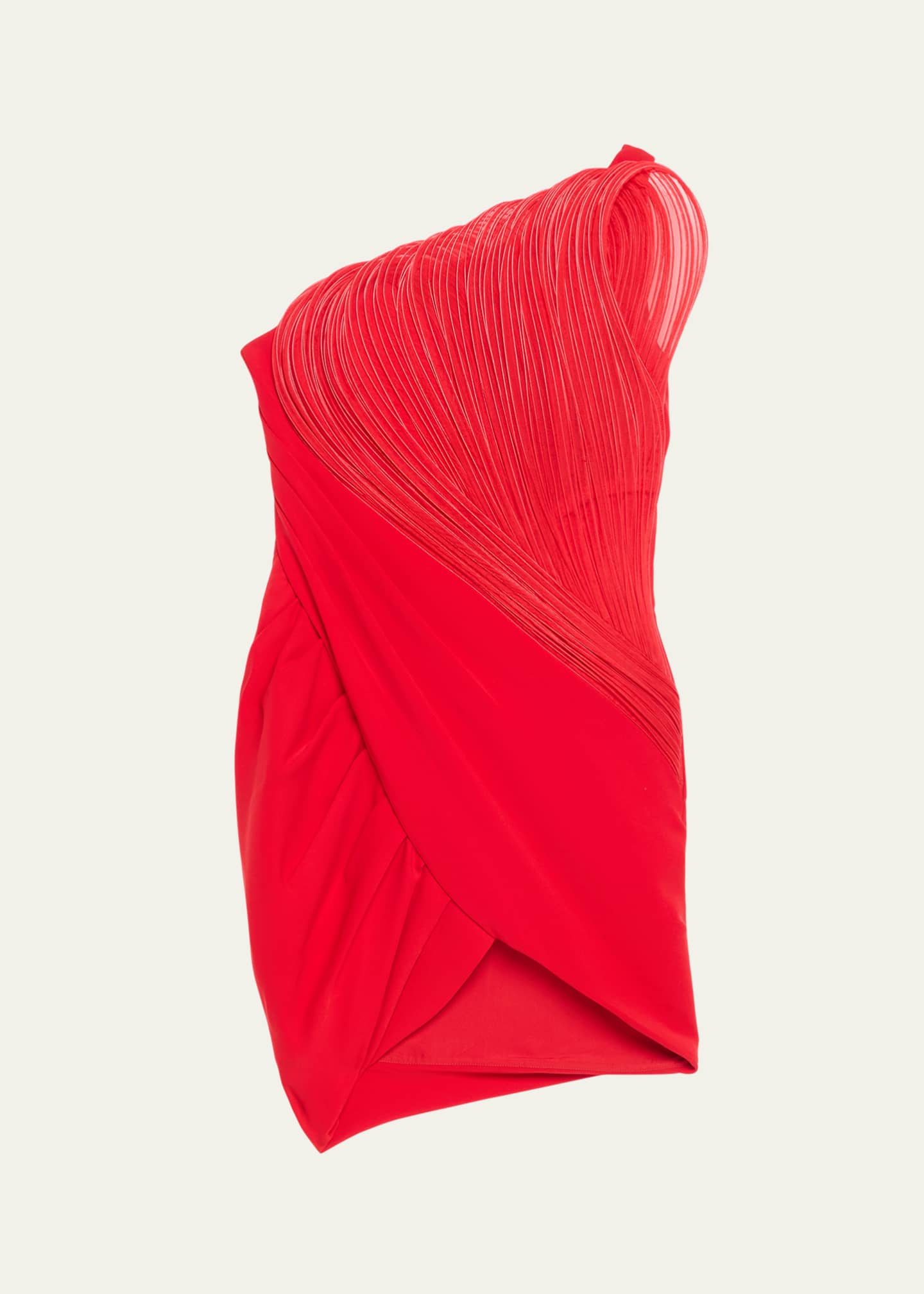 One shoulder structured dress cheap