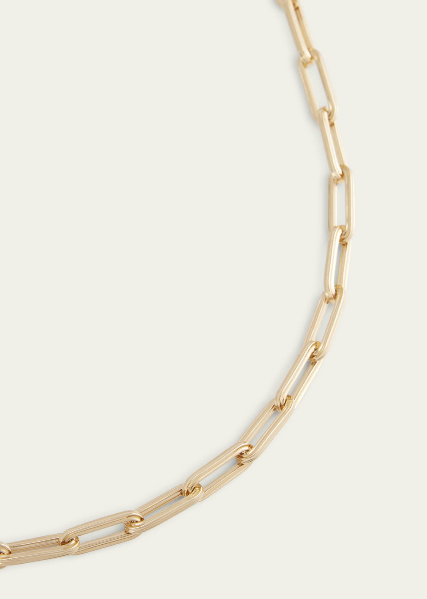 Mellerio 18K Yellow Gold Medium Rectangular Link Chain Long Necklace Image 4 of 6