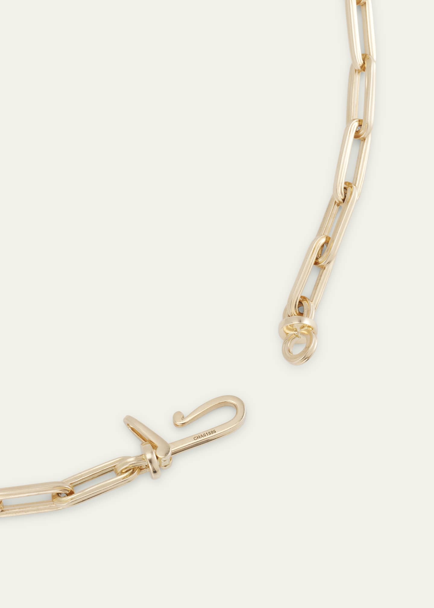 Mellerio 18K Yellow Gold Medium Rectangular Link Chain Long Necklace Image 5 of 6